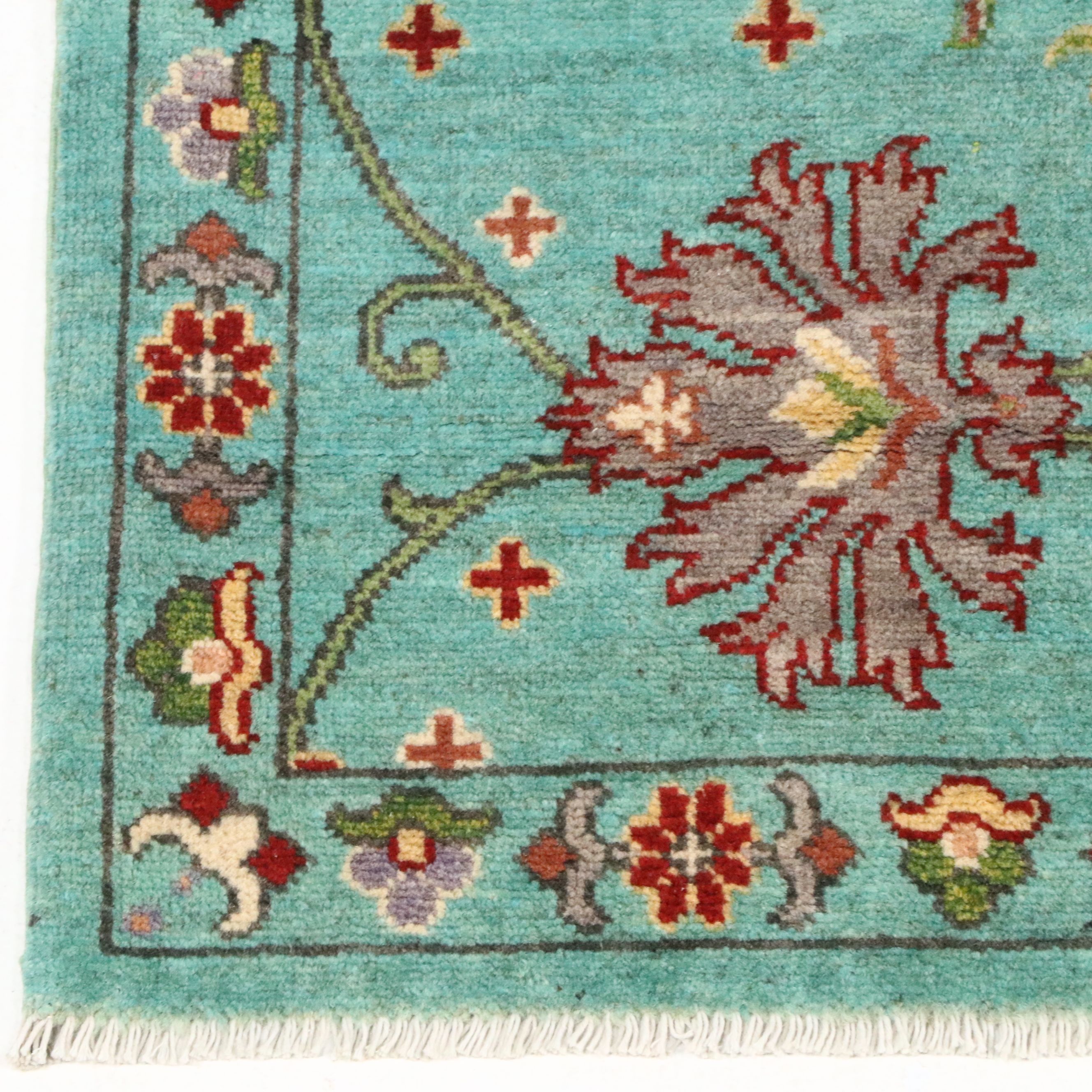 2'11 x 9'7 Hand-Knotted Afghan Kazak Carpet Runner