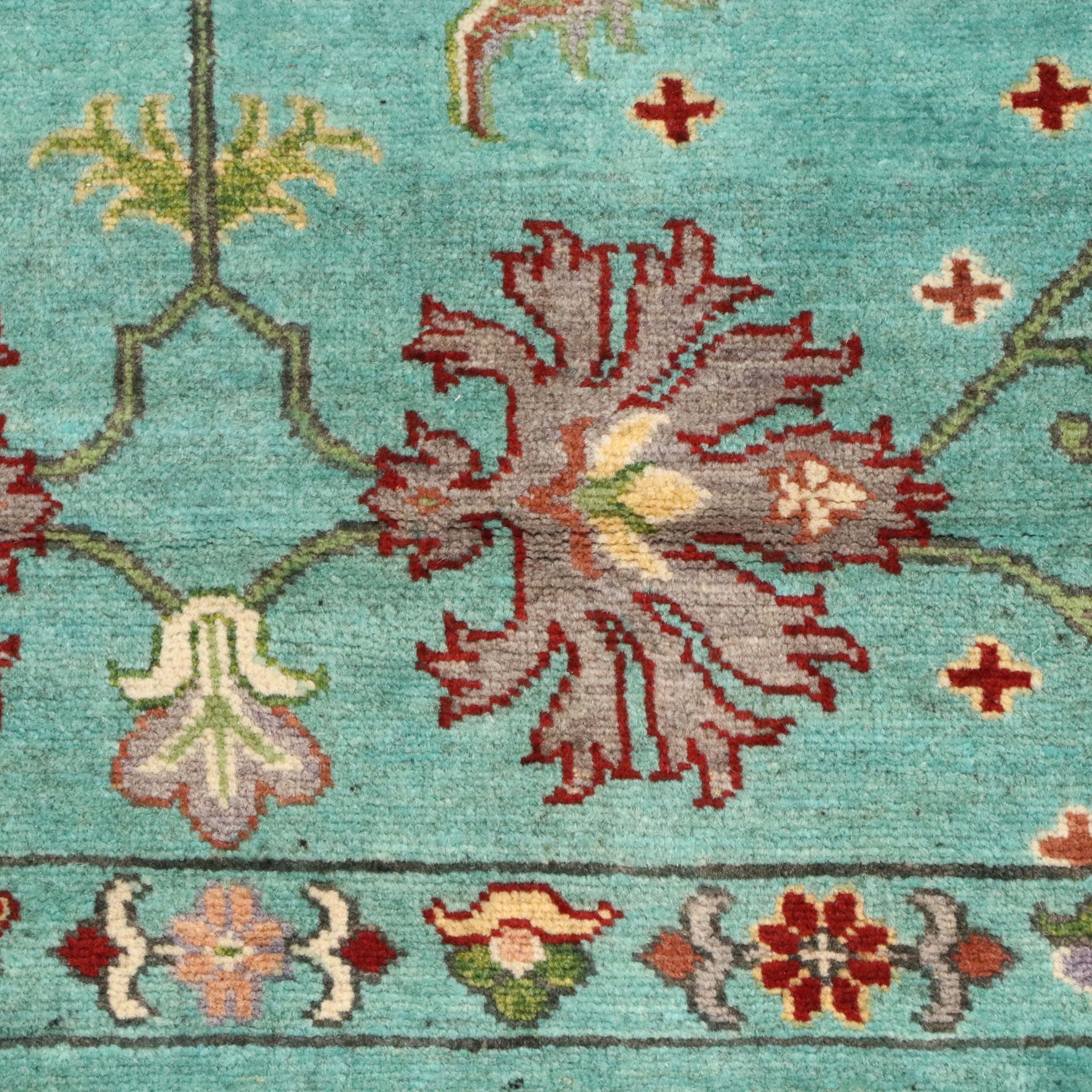 2'11 x 9'7 Hand-Knotted Afghan Kazak Carpet Runner