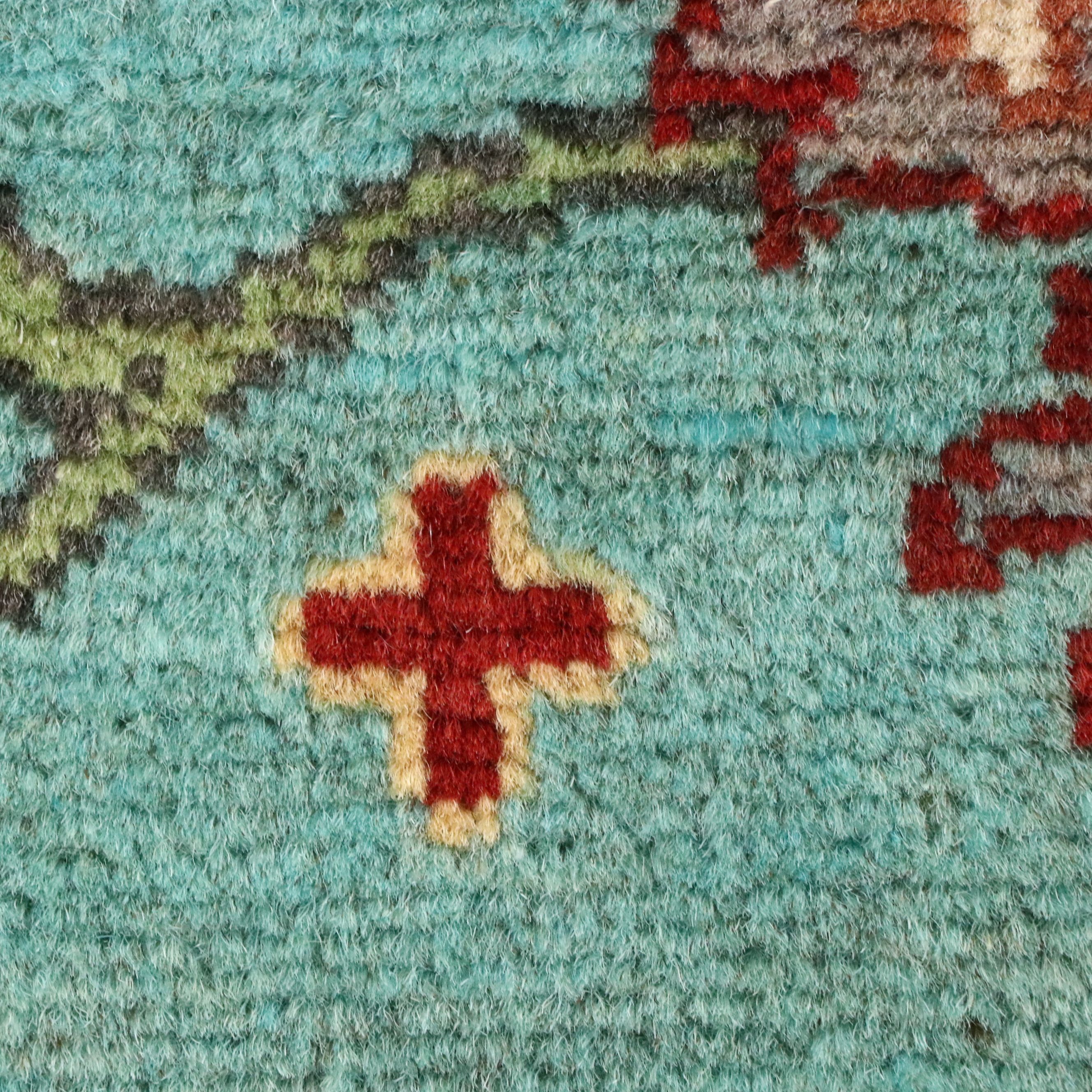 2'11 x 9'7 Hand-Knotted Afghan Kazak Carpet Runner