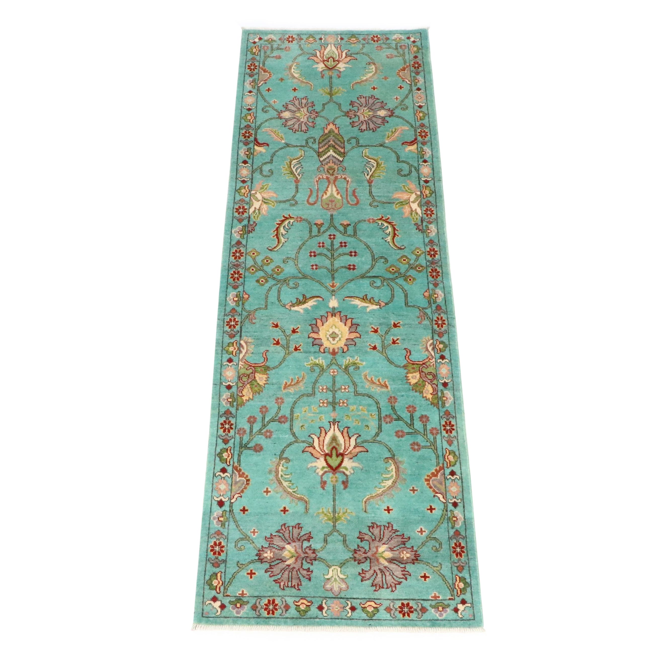 2'11 x 9'7 Hand-Knotted Afghan Kazak Carpet Runner