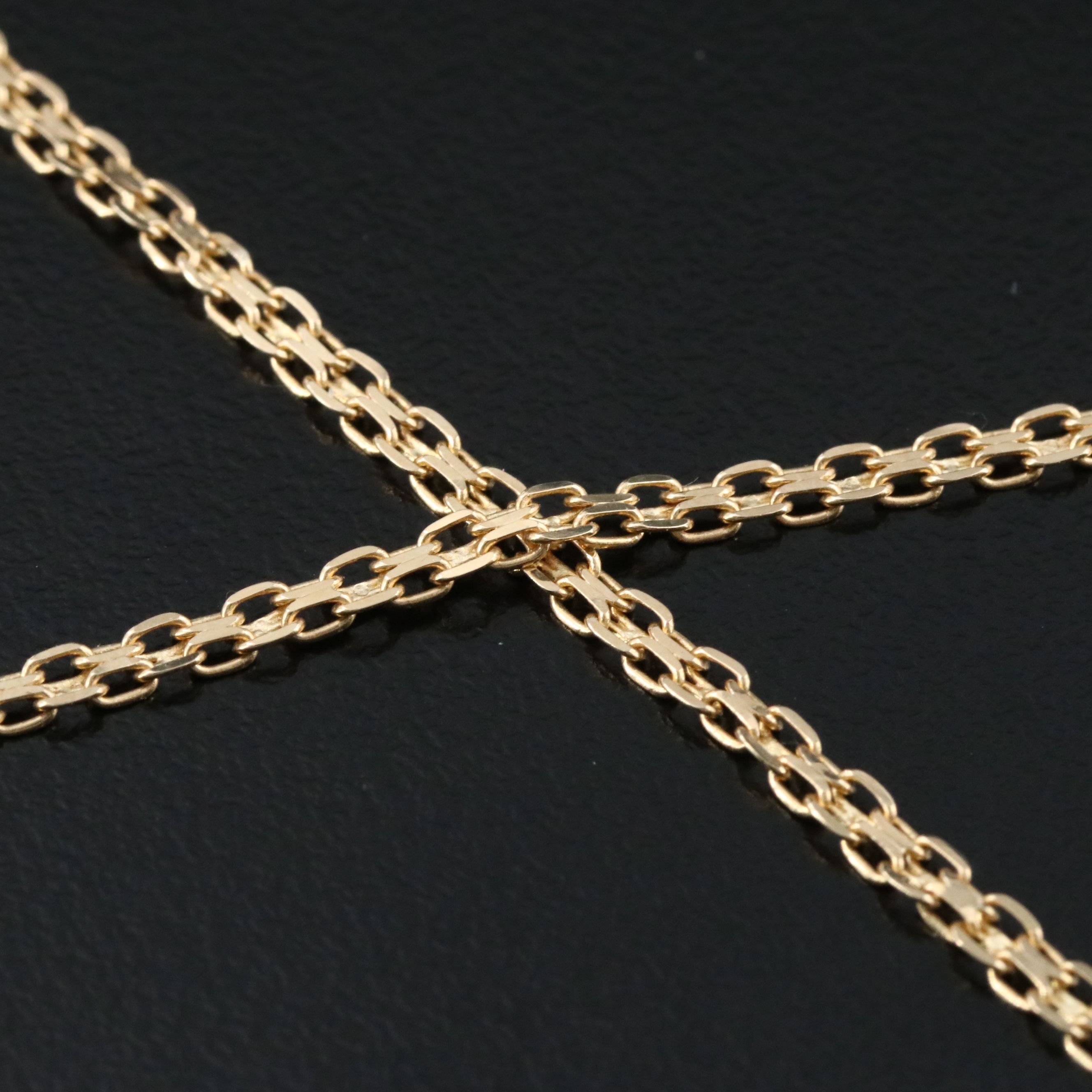 14K 1.00 CTW Diamond Chevron Station Necklace