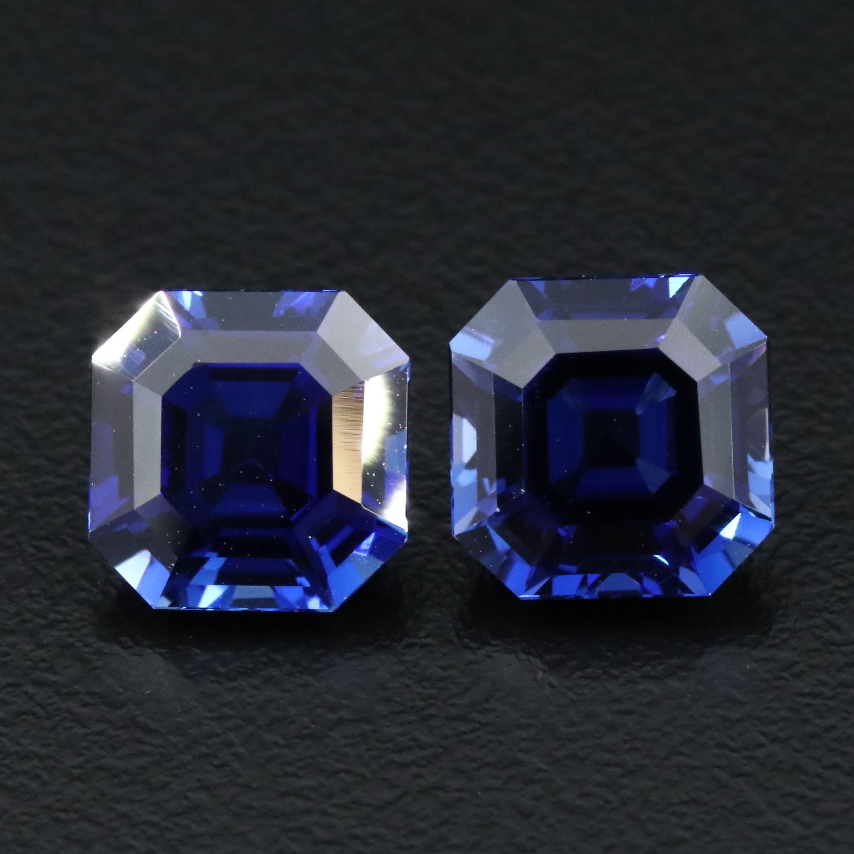 Loose 8.12 CTW Matched Pair Lab Grown Sapphires