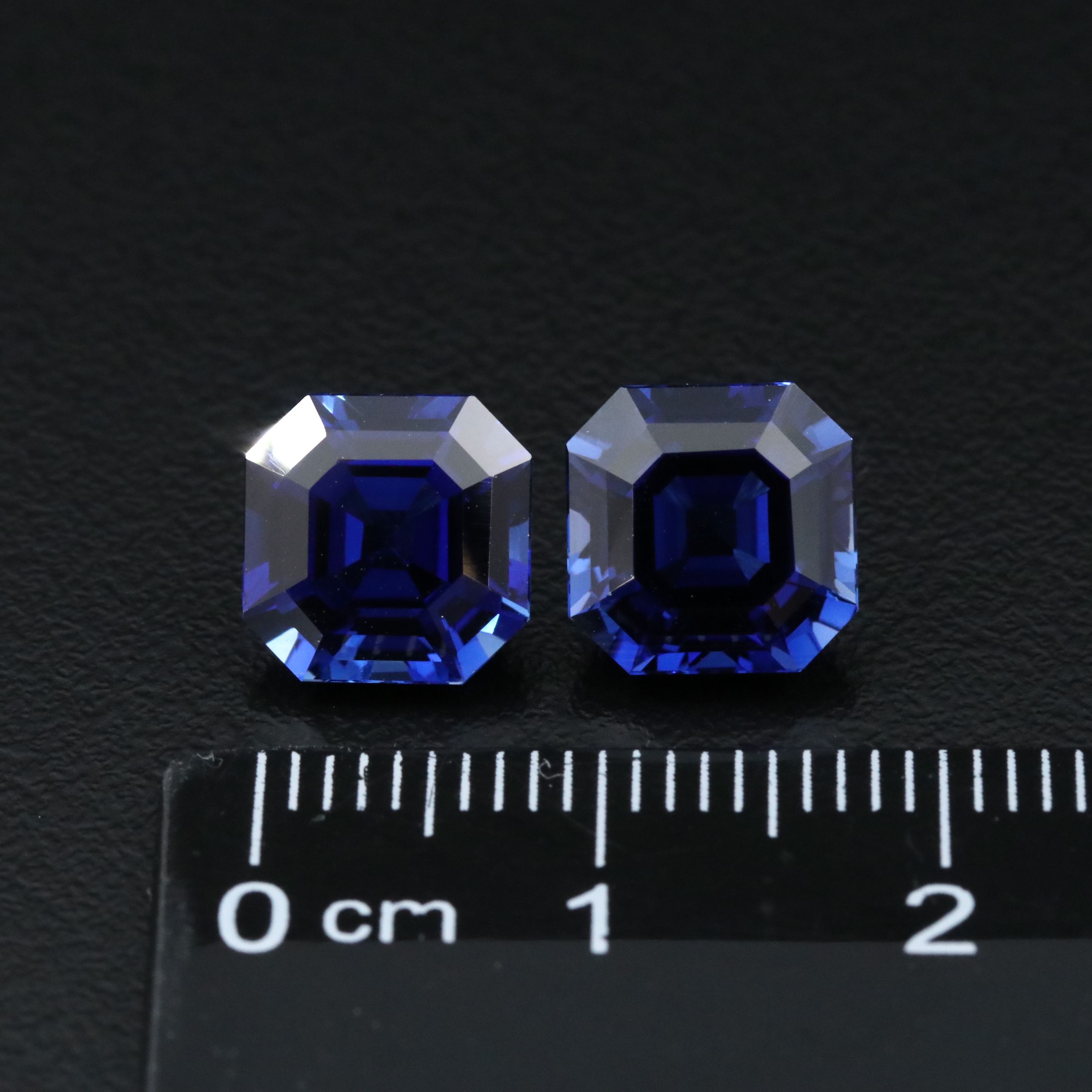 Loose 8.12 CTW Matched Pair Lab Grown Sapphires