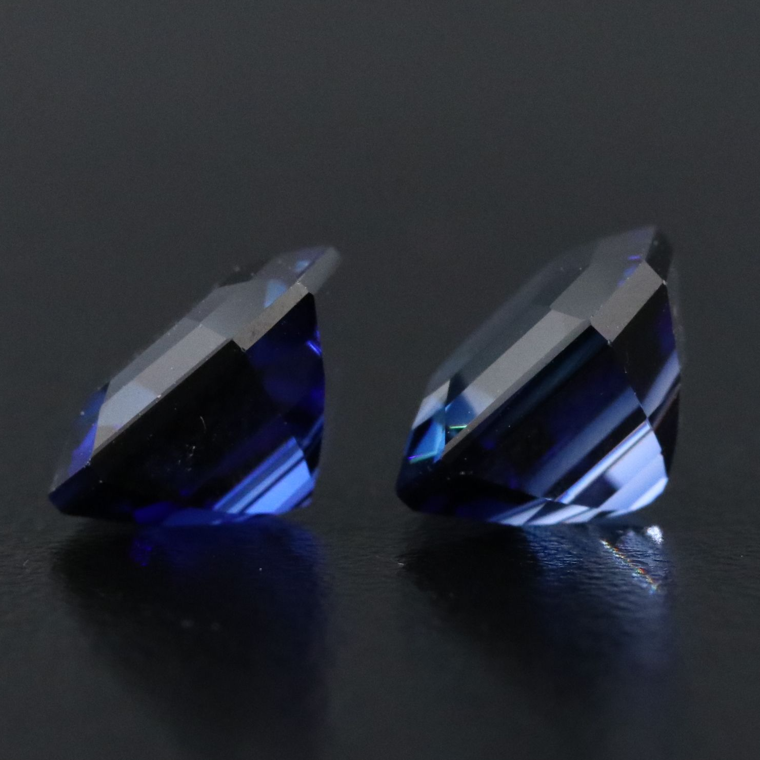 Loose 8.12 CTW Matched Pair Lab Grown Sapphires