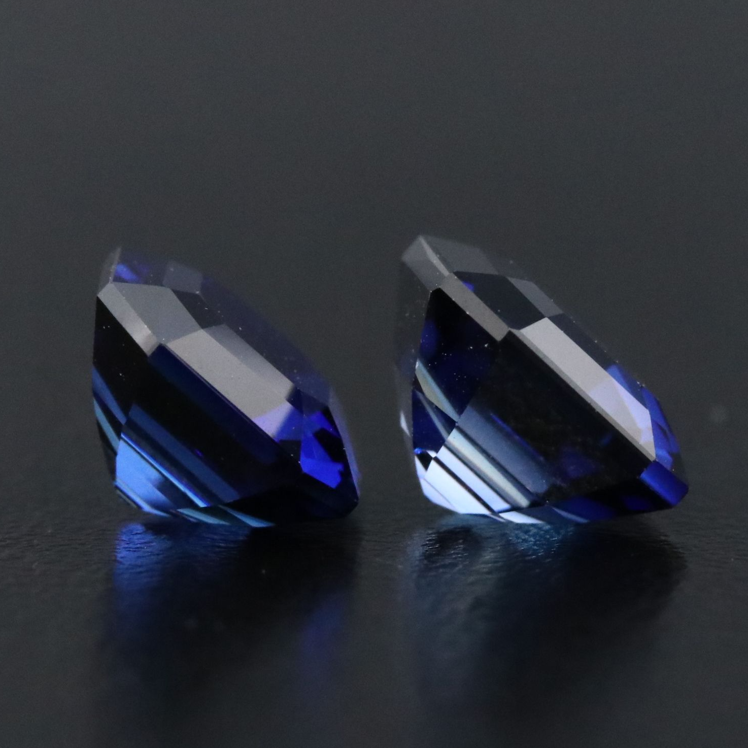 Loose 8.12 CTW Matched Pair Lab Grown Sapphires