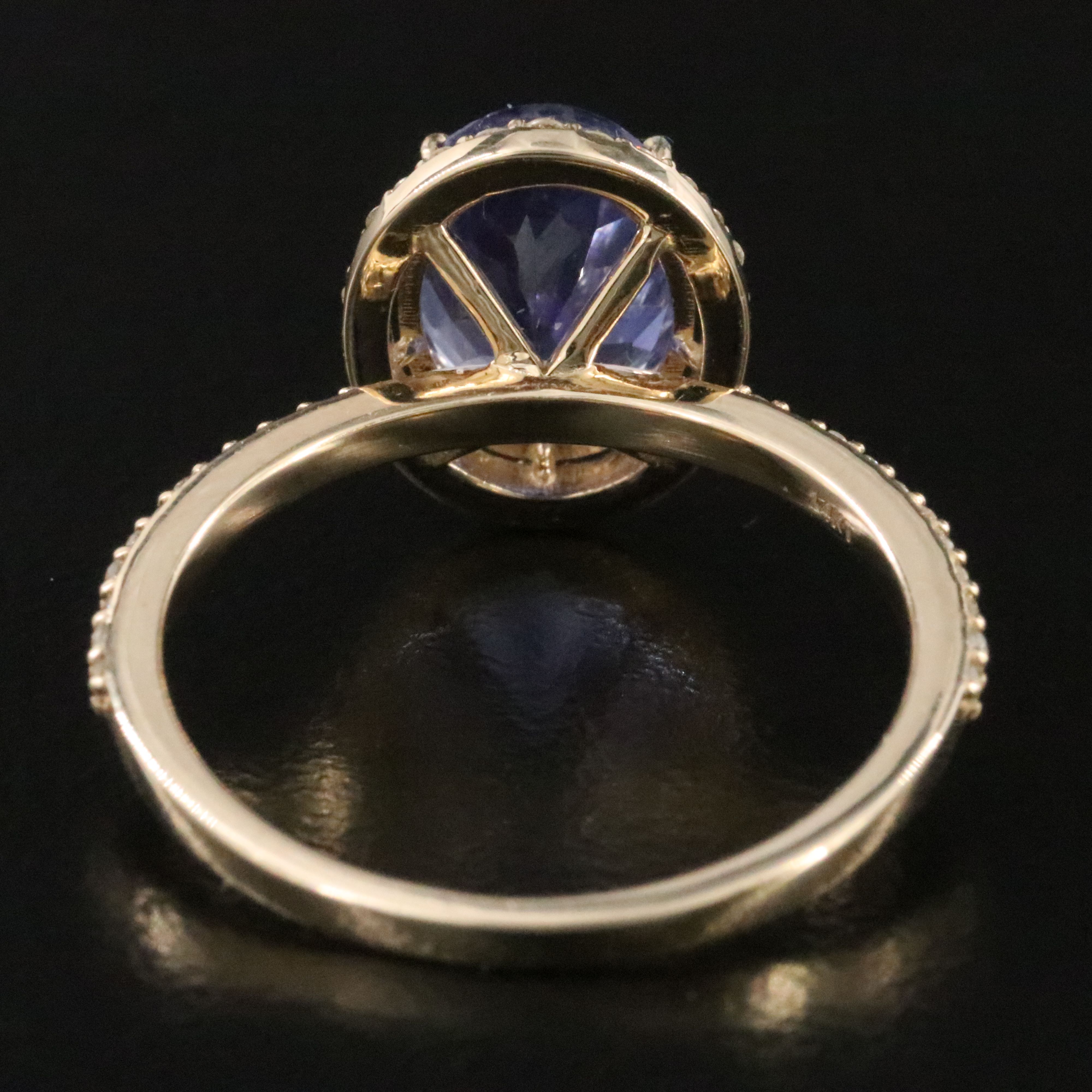 14K 2.14 CTW Tanzanite and Diamond Ring