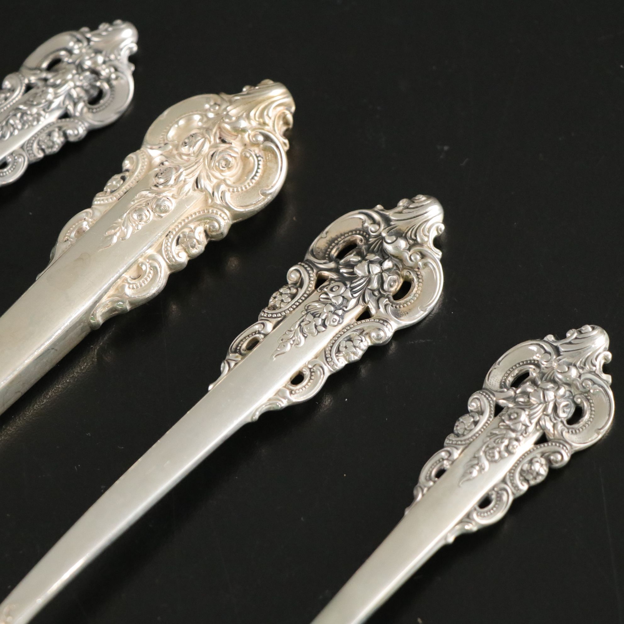 Wallace "Grand Baroque" Sterling Silver Flatware Set with Case