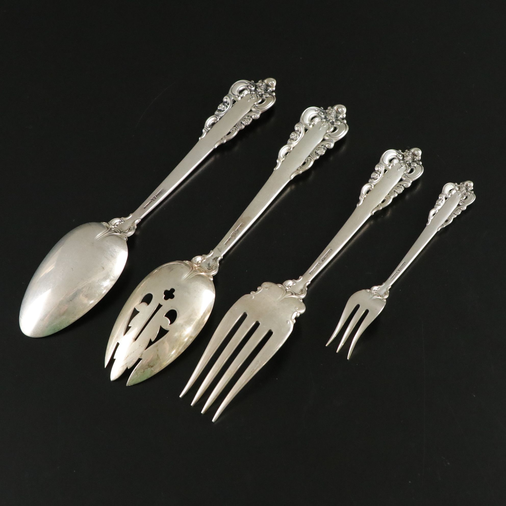 Wallace "Grand Baroque" Sterling Silver Flatware Set with Case