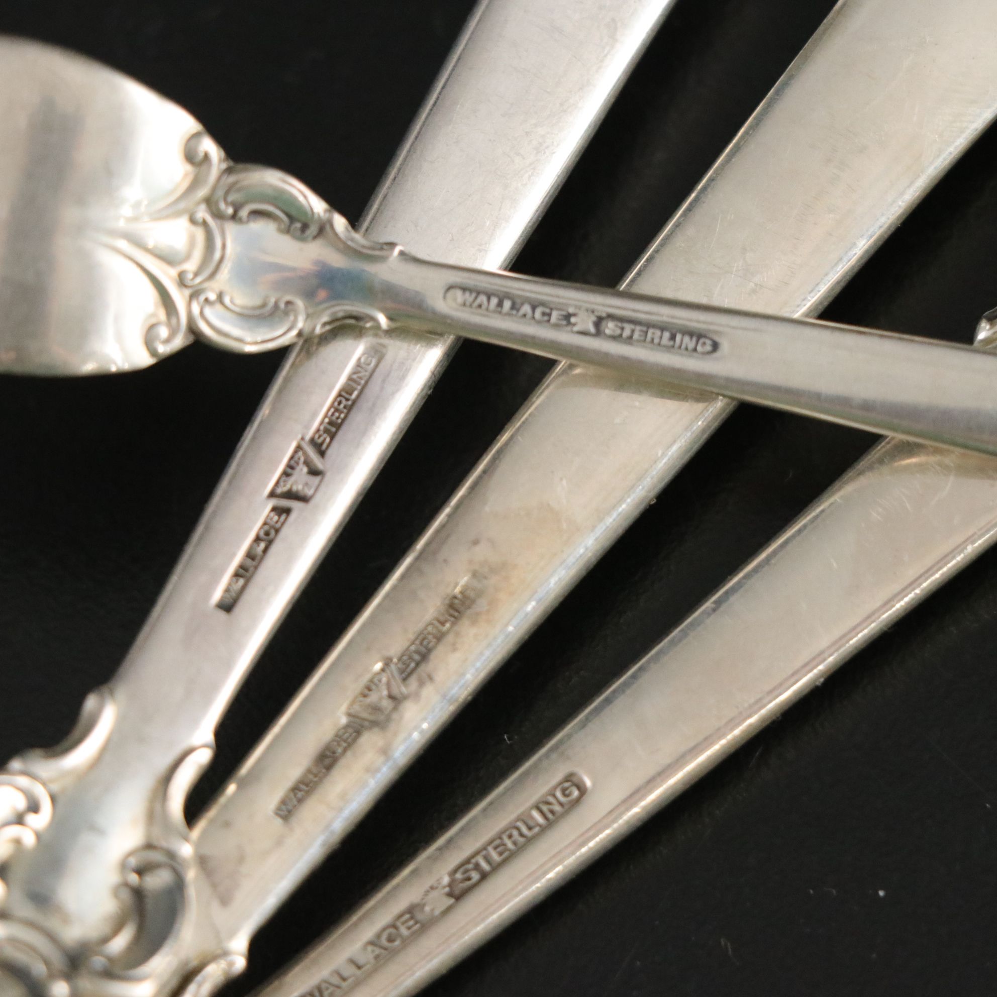 Wallace "Grand Baroque" Sterling Silver Flatware Set with Case