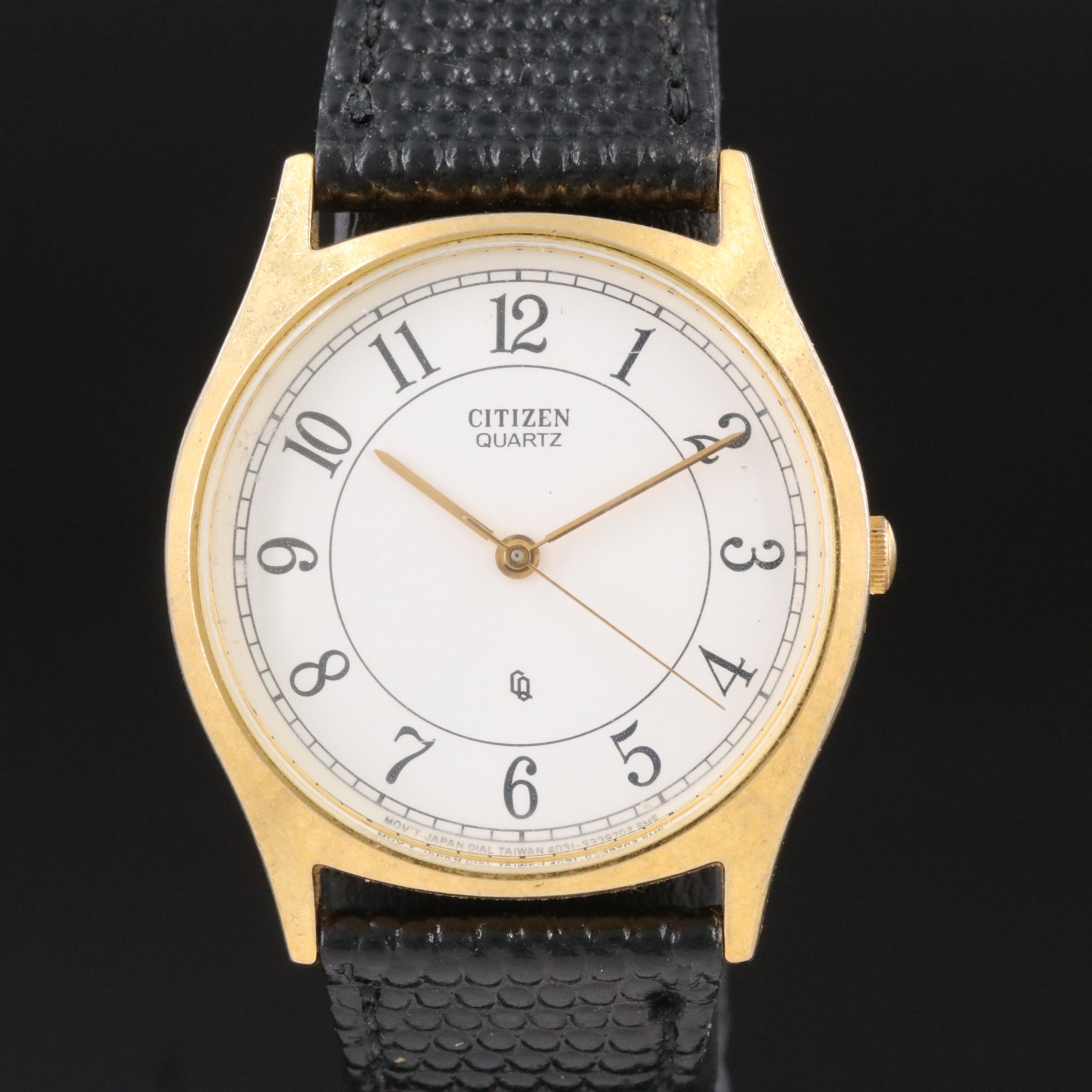 Vintage Citizen Classic White Dial Gold-Tone Quartz Watch