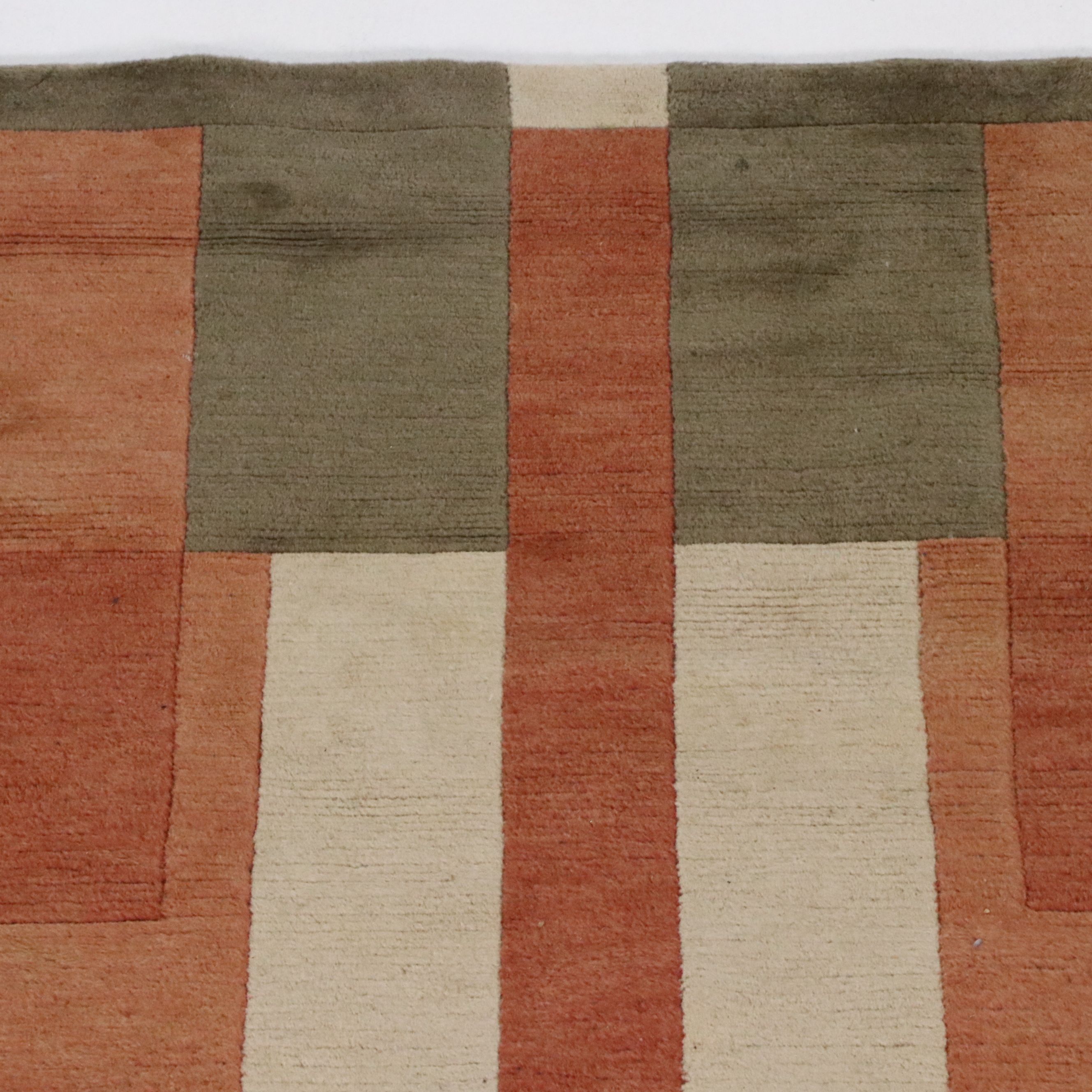7'10 x 10'10 Hand-Knotted Tibetan Geometric Block Area Rug