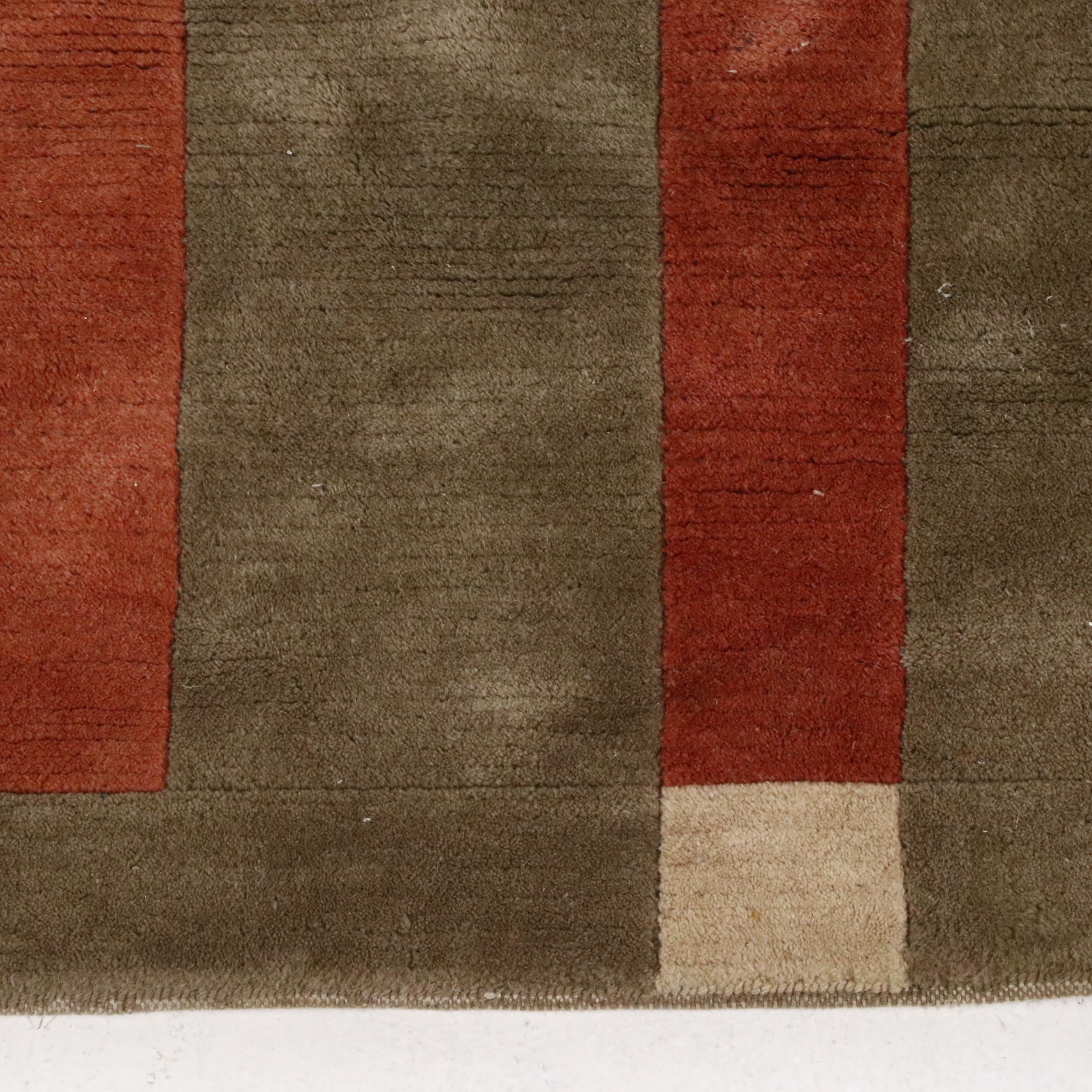 7'10 x 10'10 Hand-Knotted Tibetan Geometric Block Area Rug