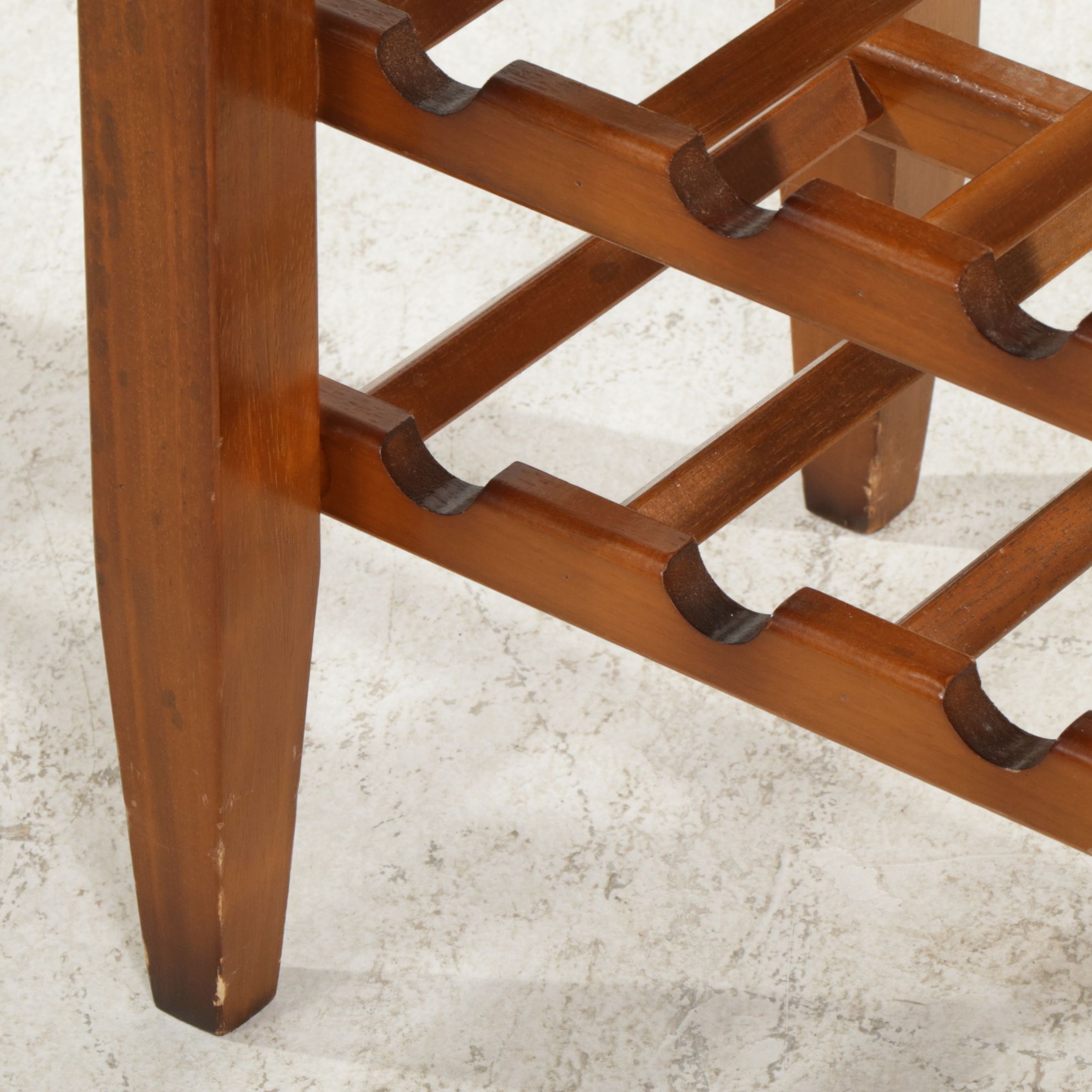 Wood Wine Rack with Marble Cutting Board Top
