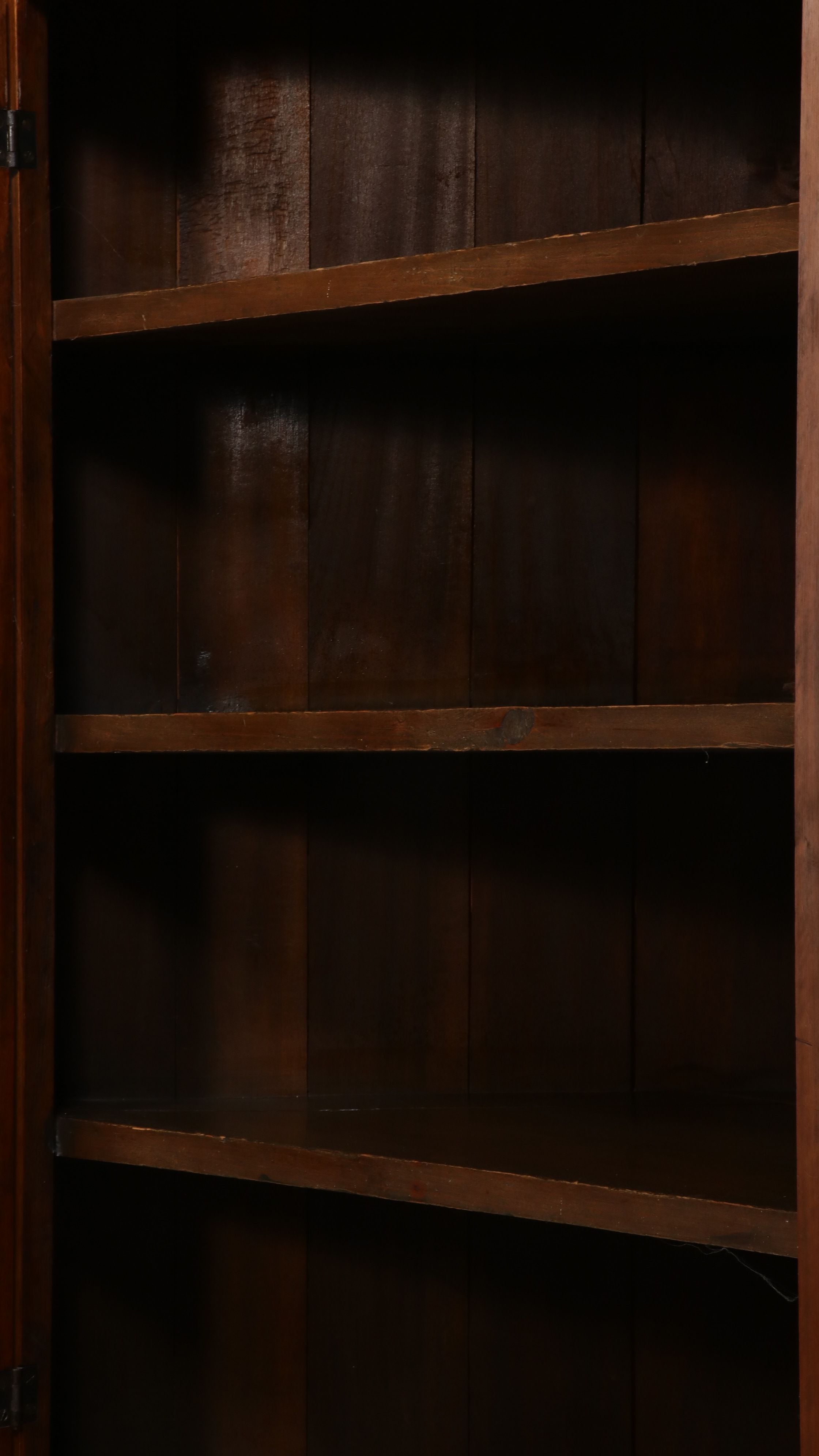 American Primitive Walnut Corner Cabinet, Mid to Late 19th Century