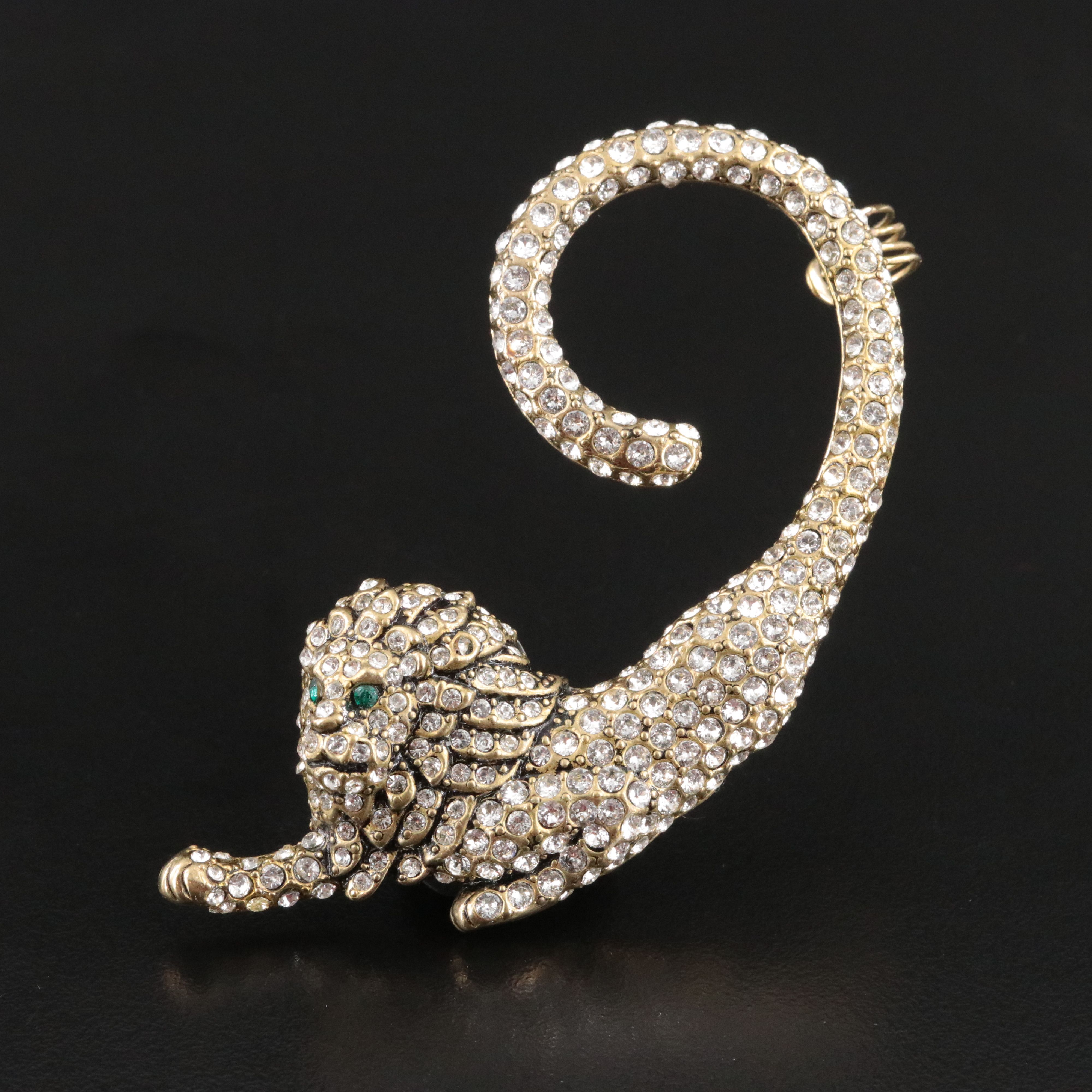 Heidi Daus Jeweled Lion Earring Cuff