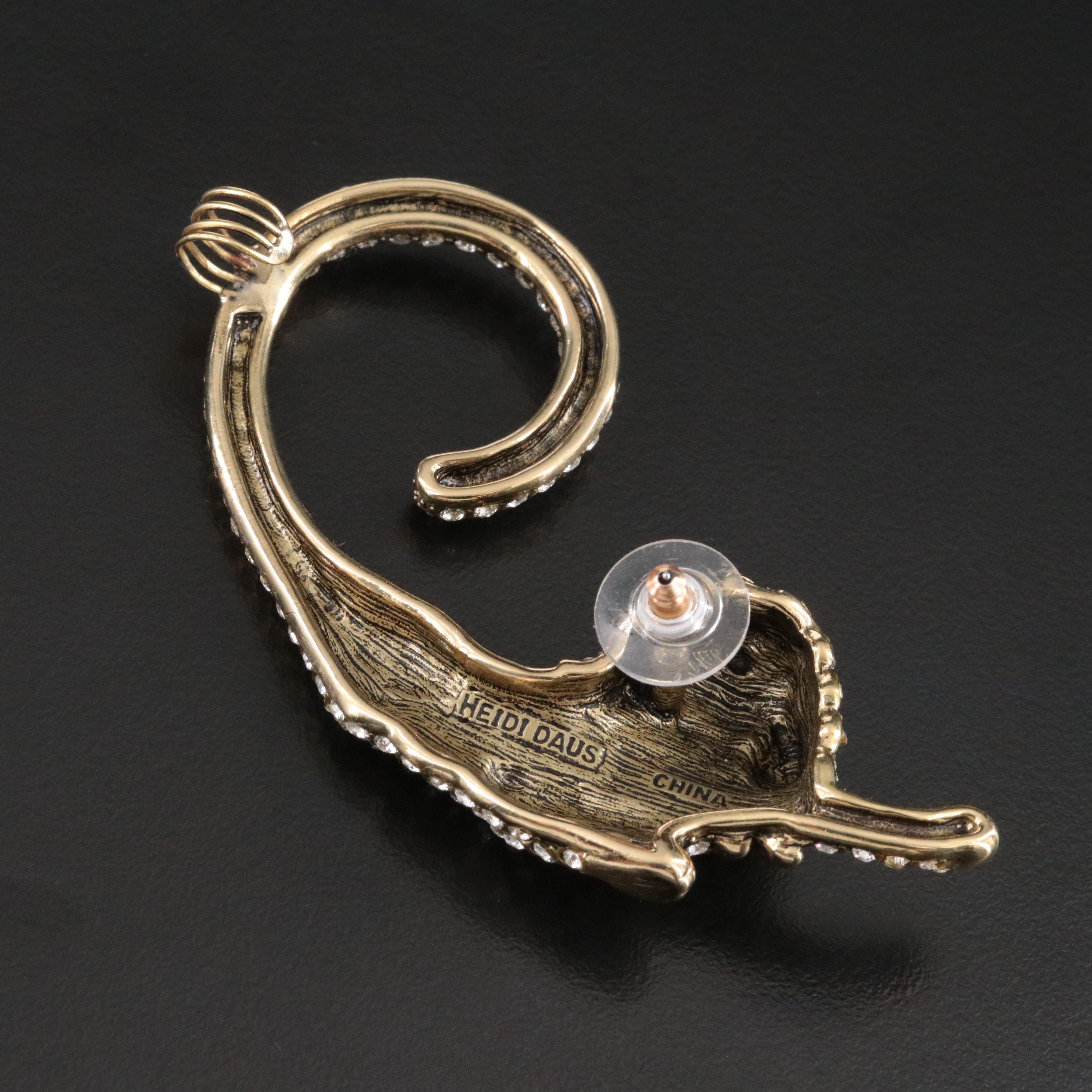 Heidi Daus Jeweled Lion Earring Cuff