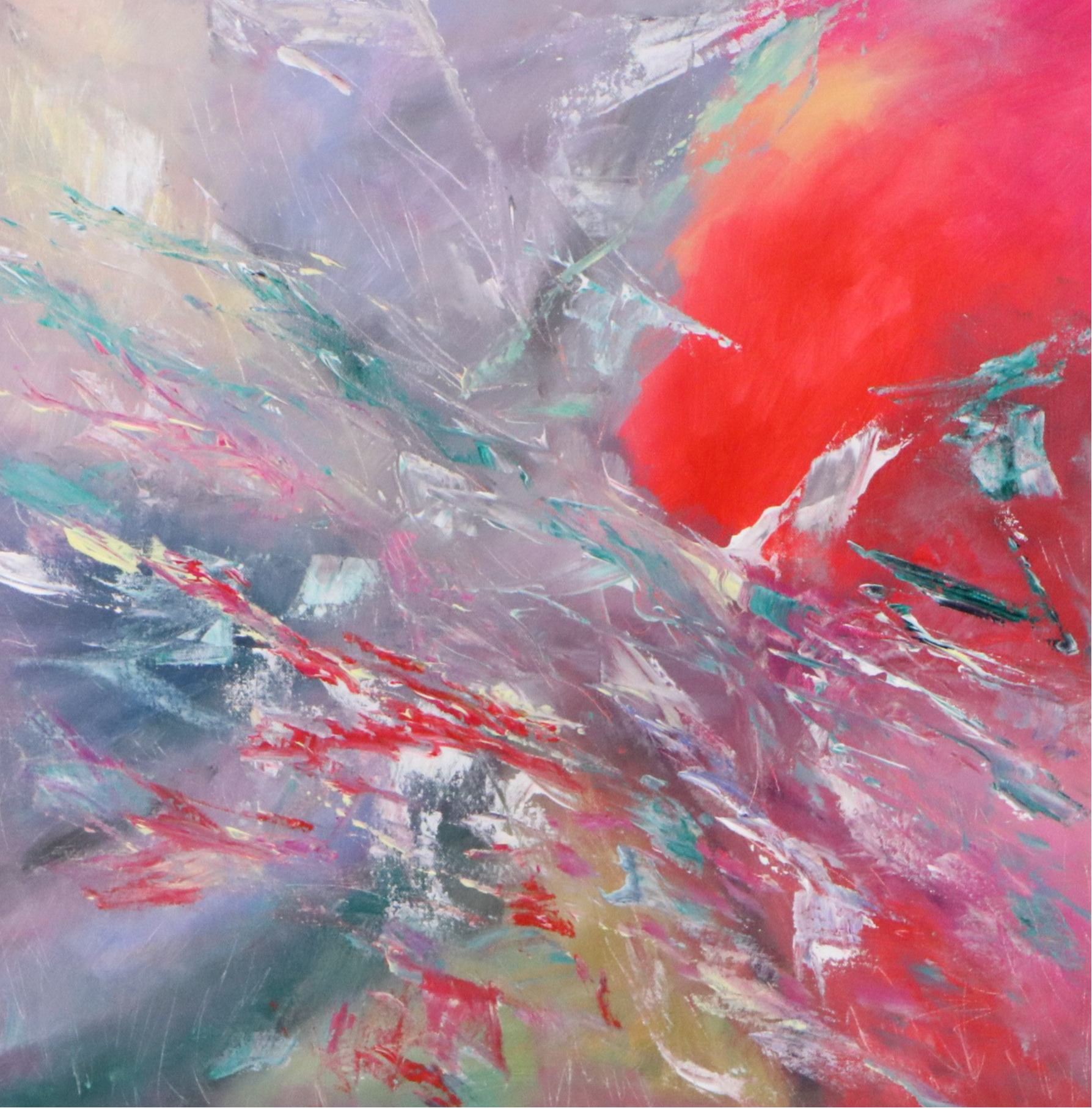 Saul Gefen Abstract Acrylic Painting, 2026