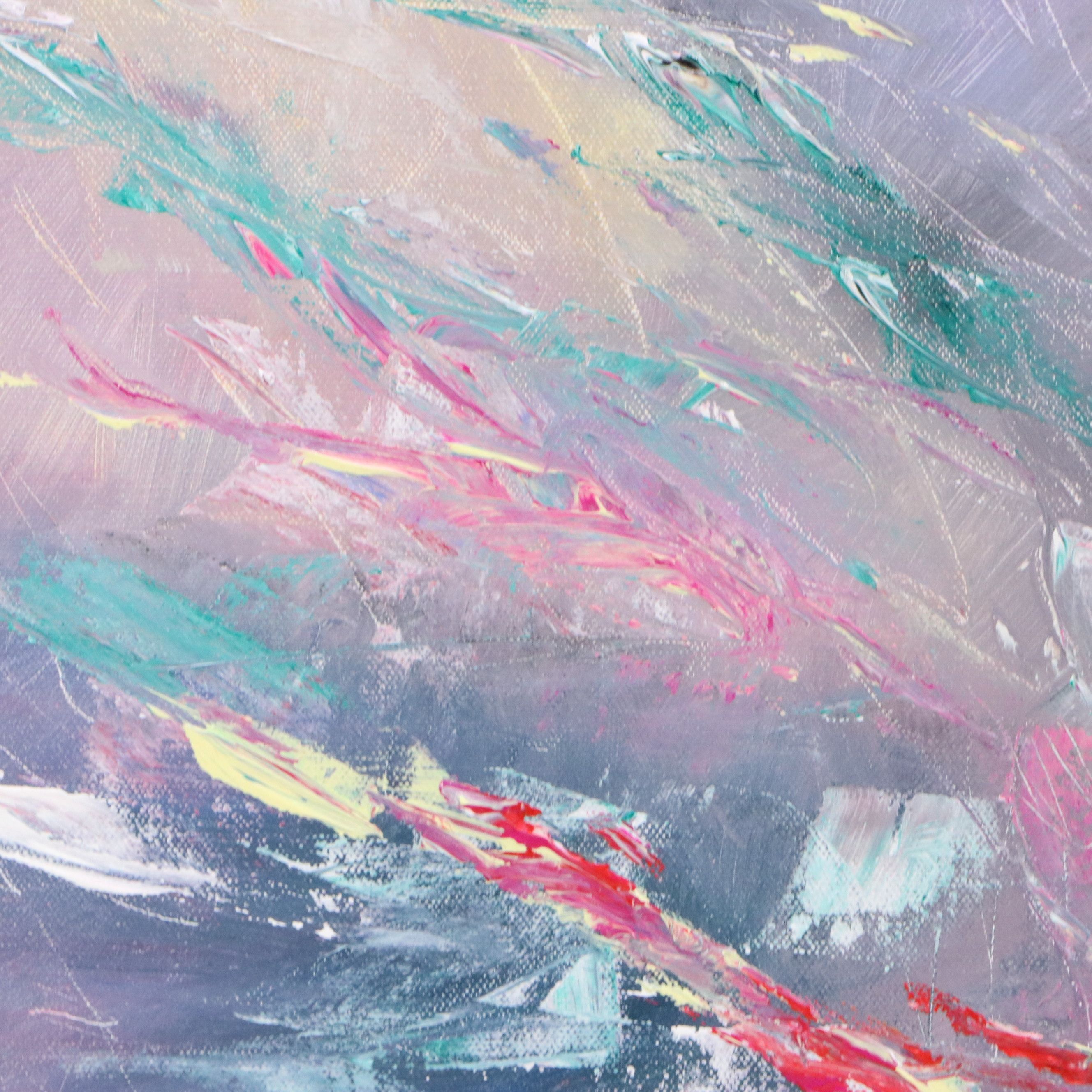 Saul Gefen Abstract Acrylic Painting, 2026