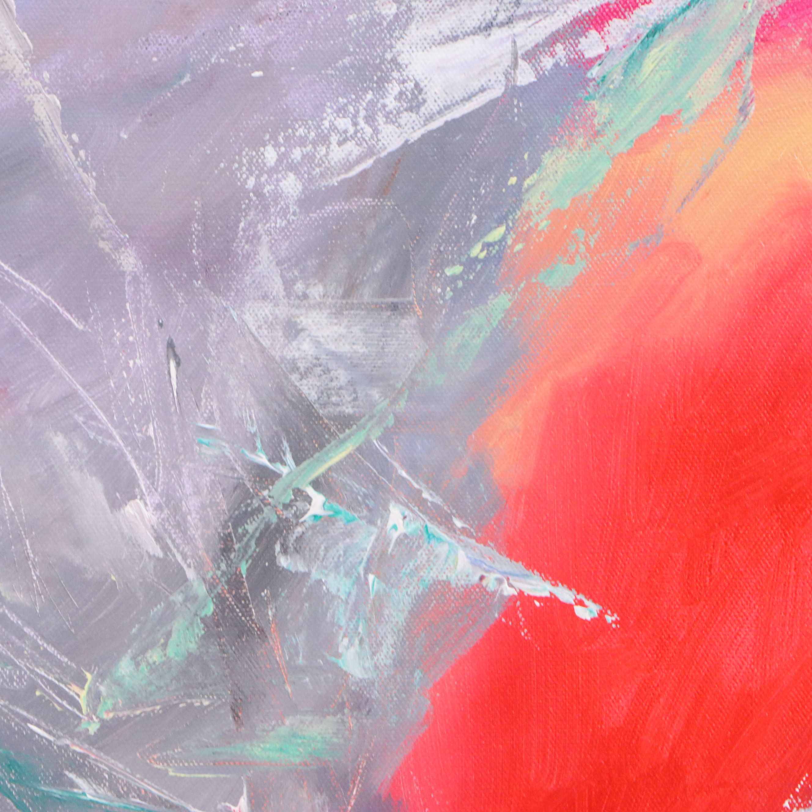 Saul Gefen Abstract Acrylic Painting, 2026