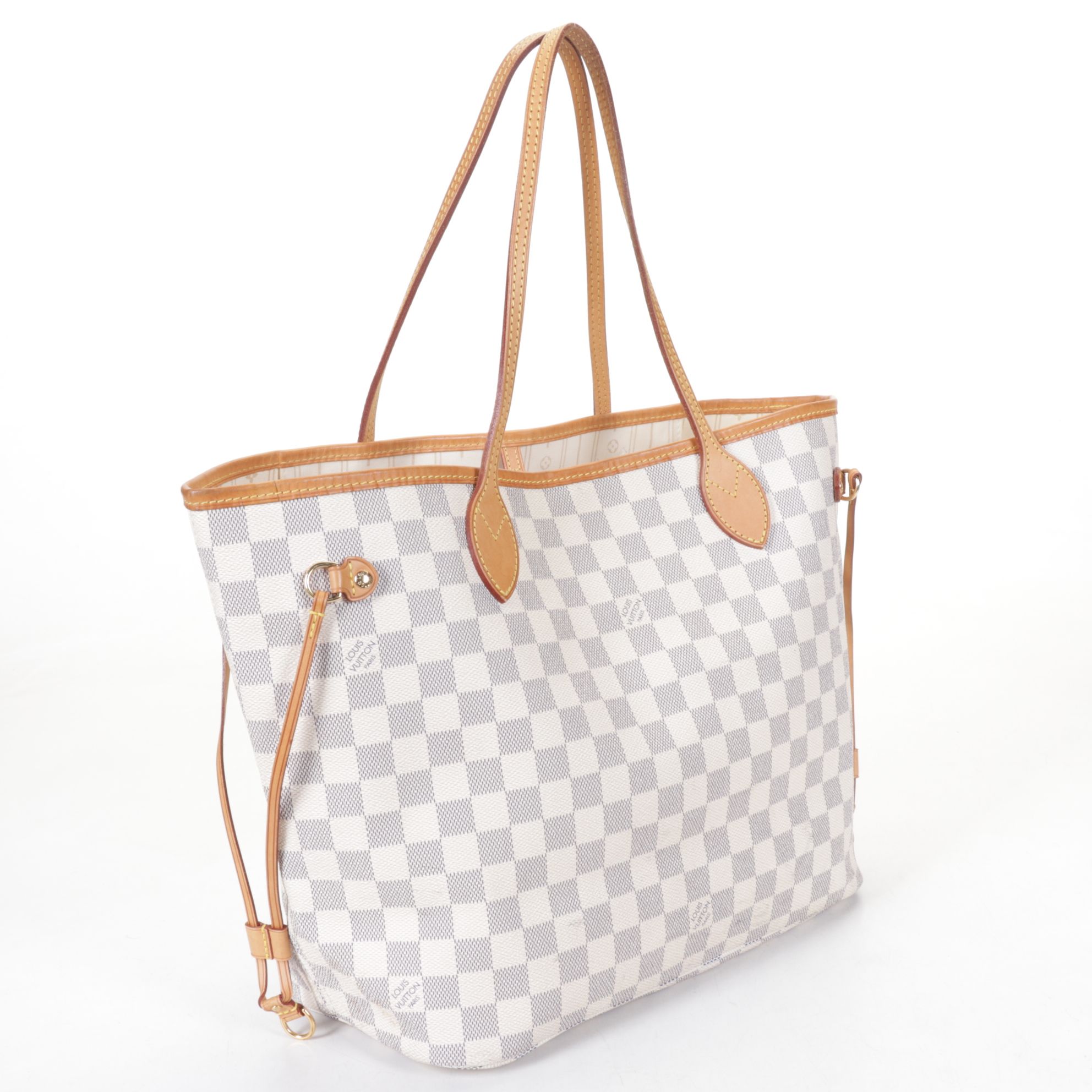 Louis Vuitton Neverfull GM Tote Bag in Damier Azur Canvas and Leather Trim