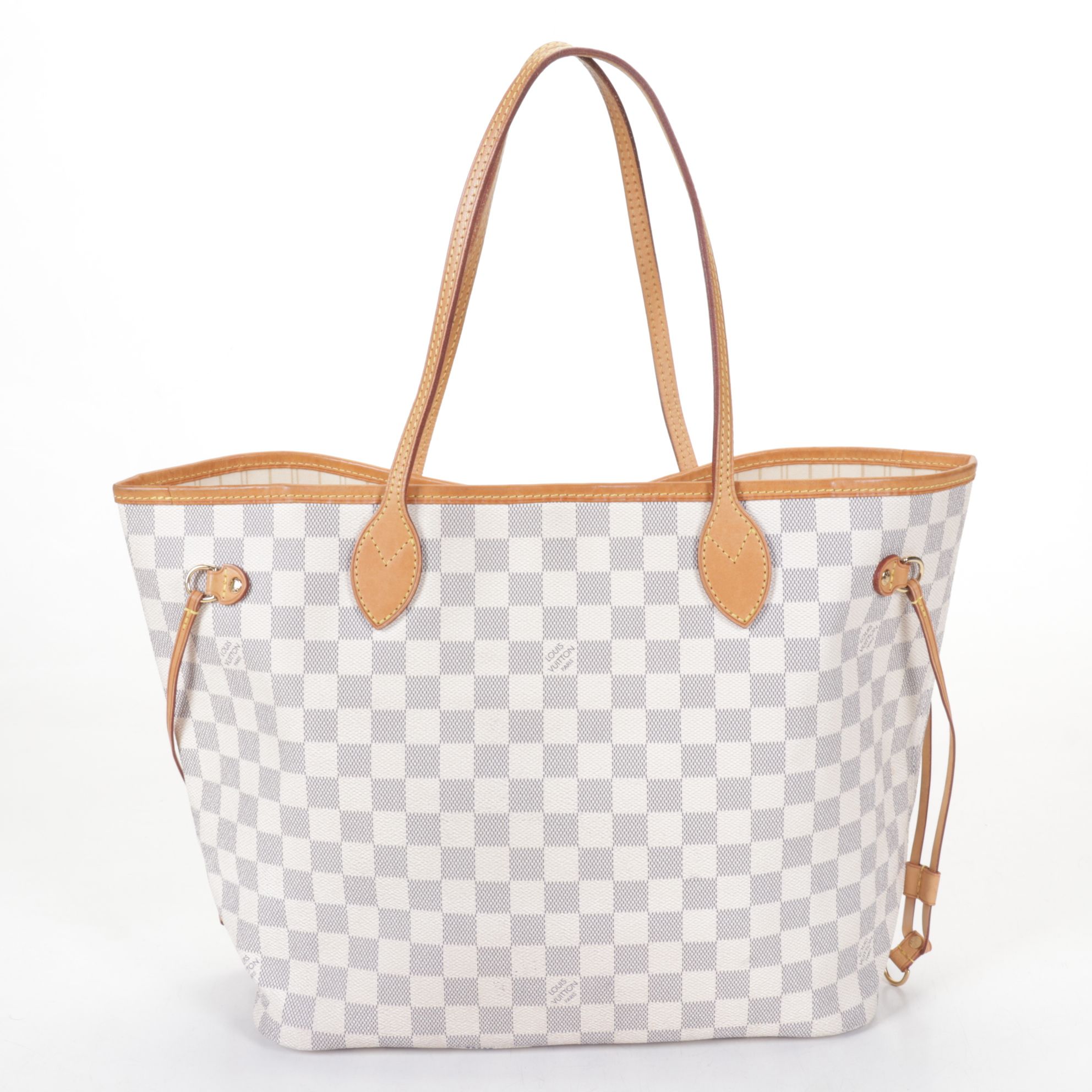 Louis Vuitton Neverfull GM Tote Bag in Damier Azur Canvas and Leather Trim