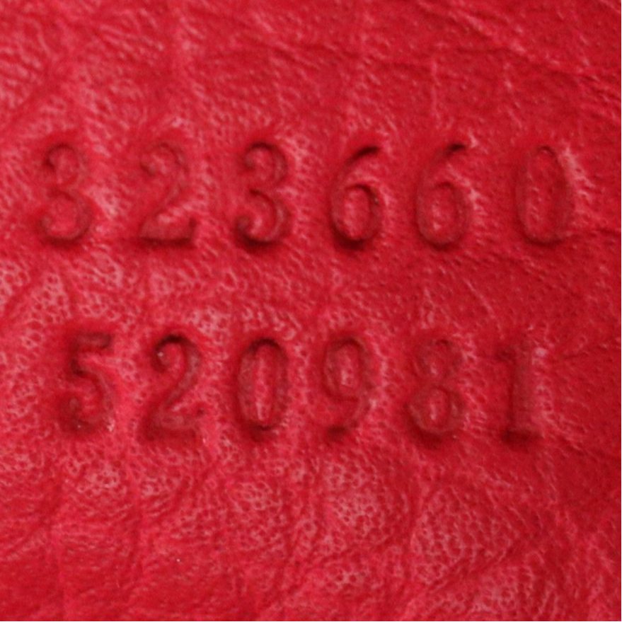 Gucci Bamboo Handle Two-Way Shopper Tote Bag in Pink and Orange Grained Calfskin