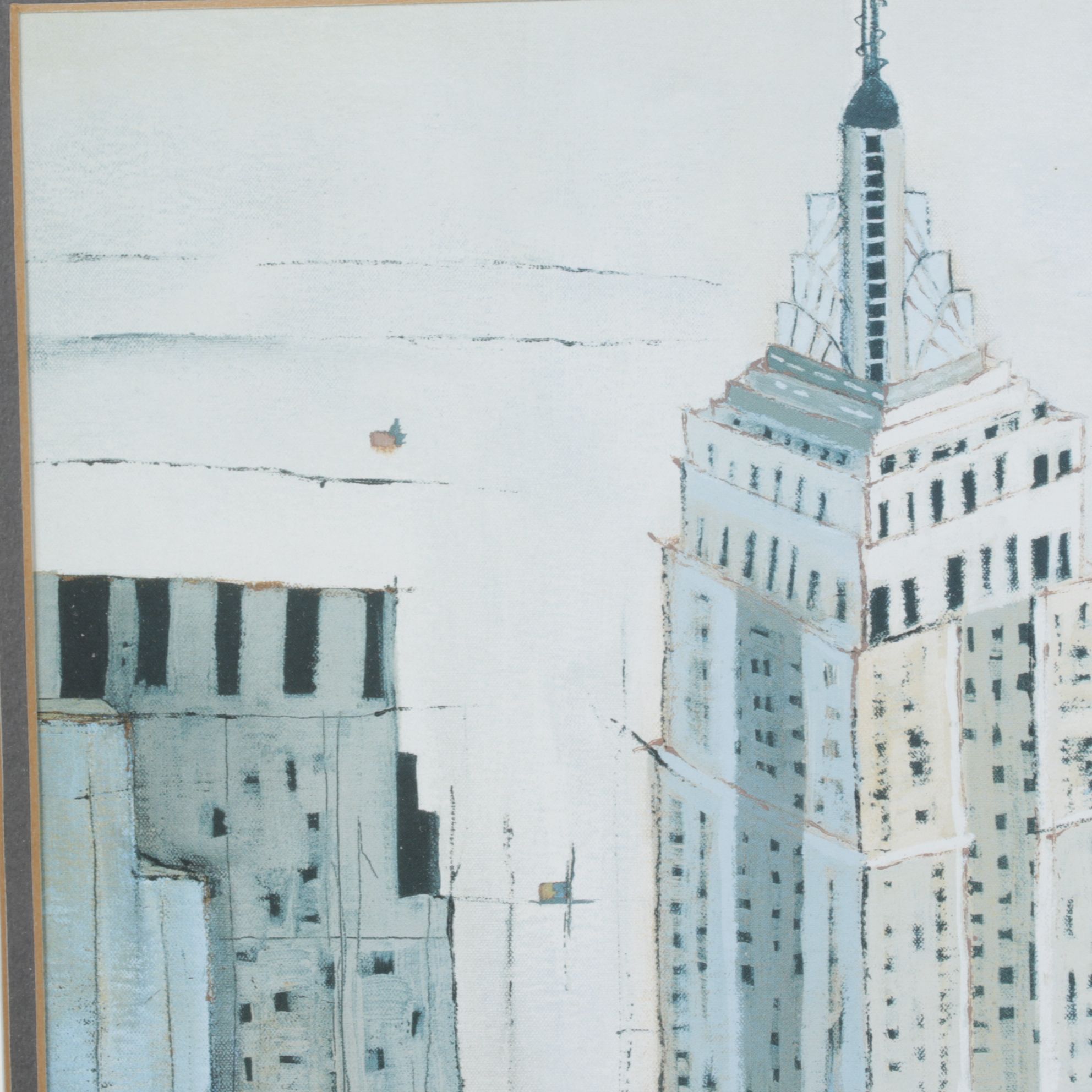 Offset Lithograph After Mary Calkins "Empire State Building", Early 21st Century