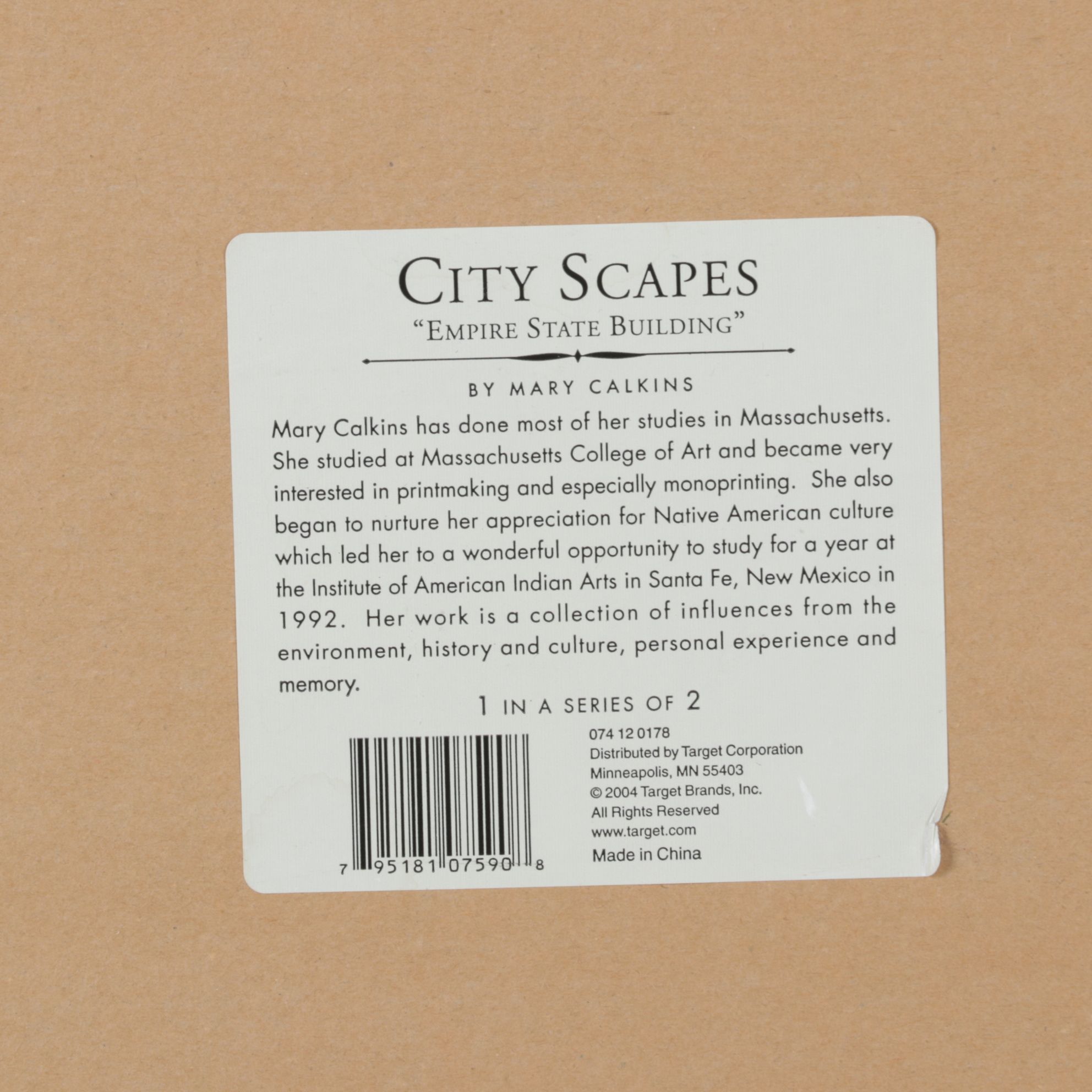 Offset Lithograph After Mary Calkins "Empire State Building", Early 21st Century