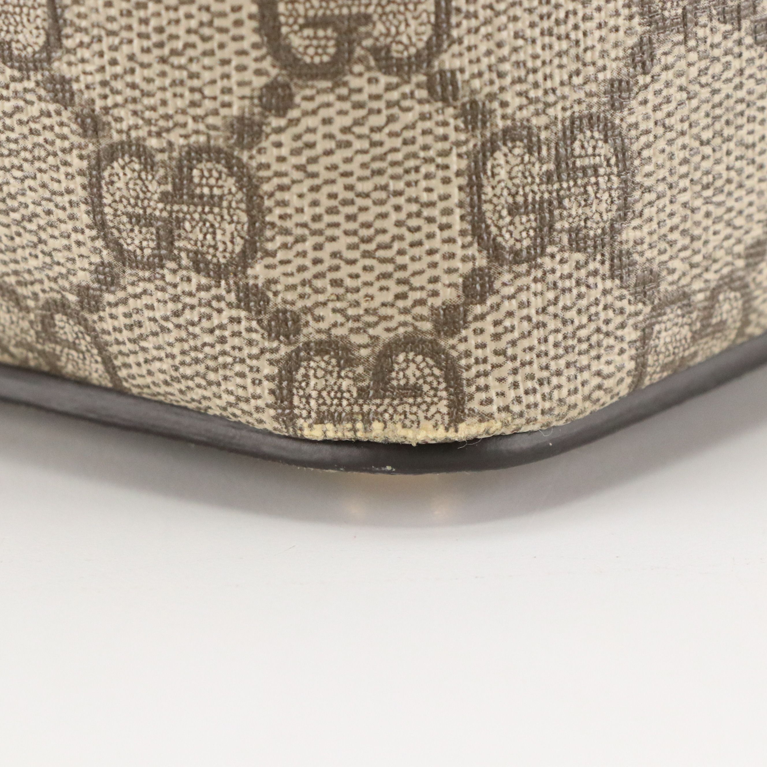 Gucci Zip Tote Bag in GG Supreme Canvas, Pink and Red Calfskin Leather