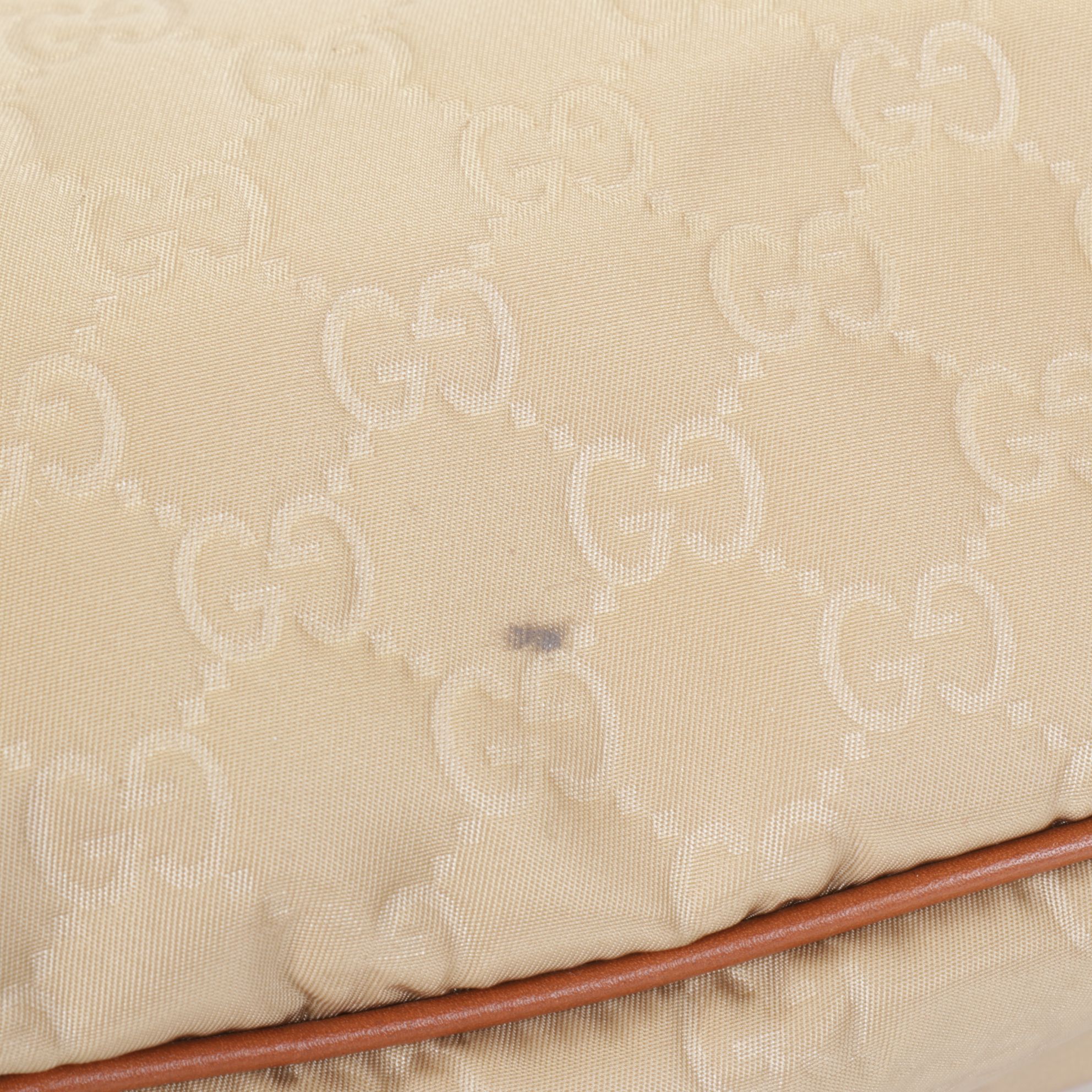 Gucci Hobo Shoulder Bag in GG Nylon Canvas with Leather Trim