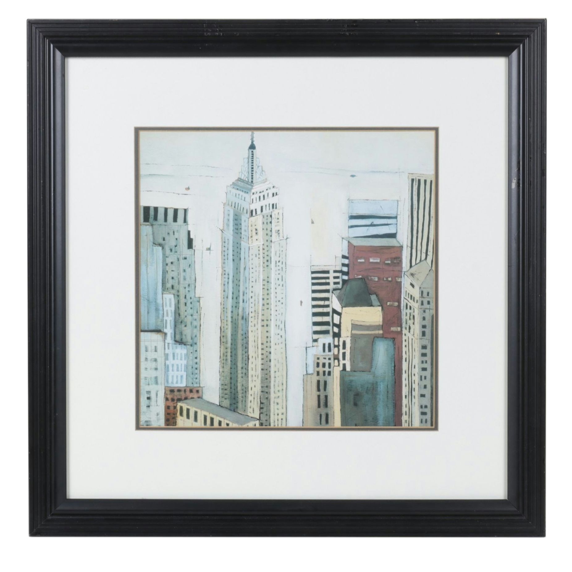Offset Lithograph After Mary Calkins "Empire State Building", Early 21st Century
