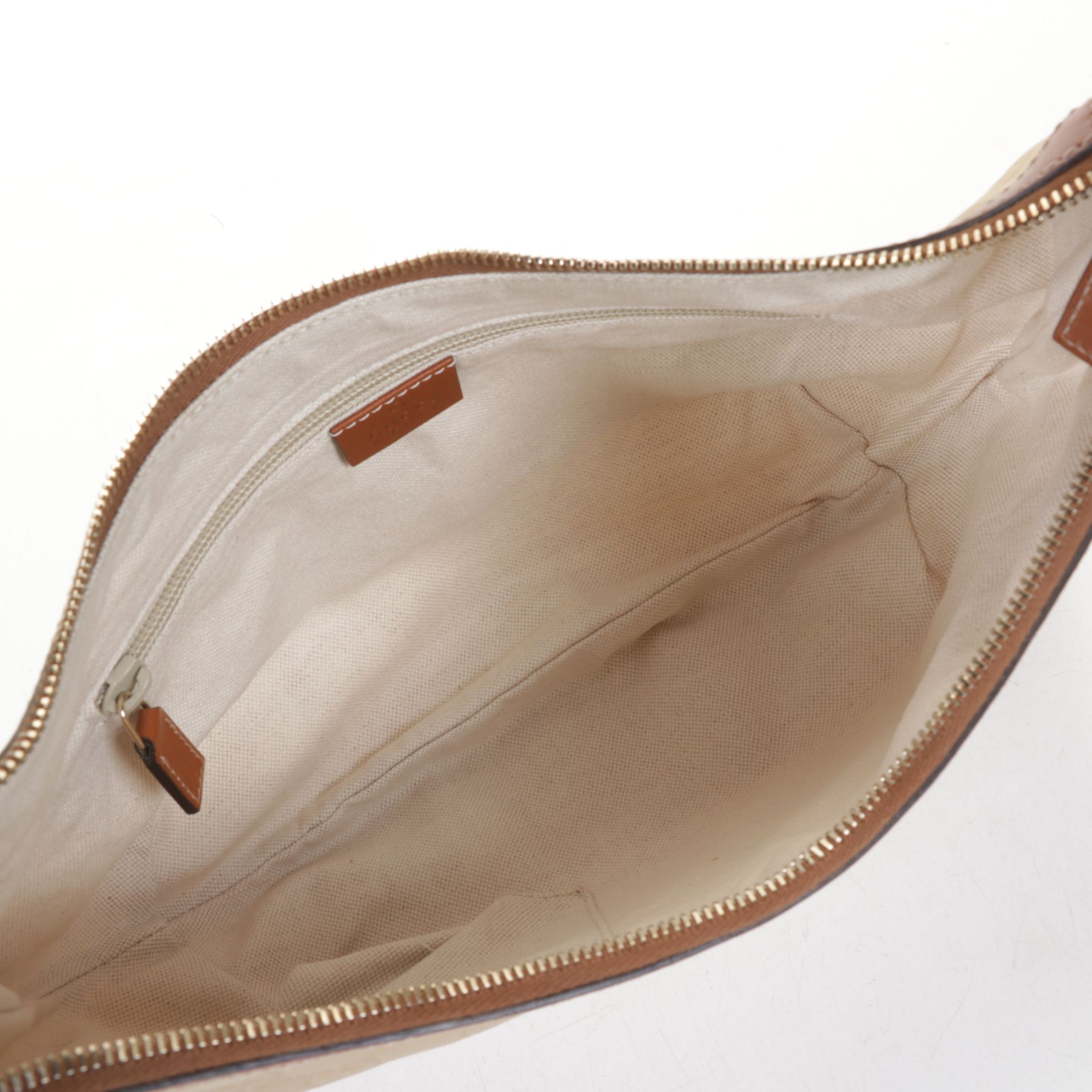 Gucci Hobo Shoulder Bag in GG Nylon Canvas with Leather Trim