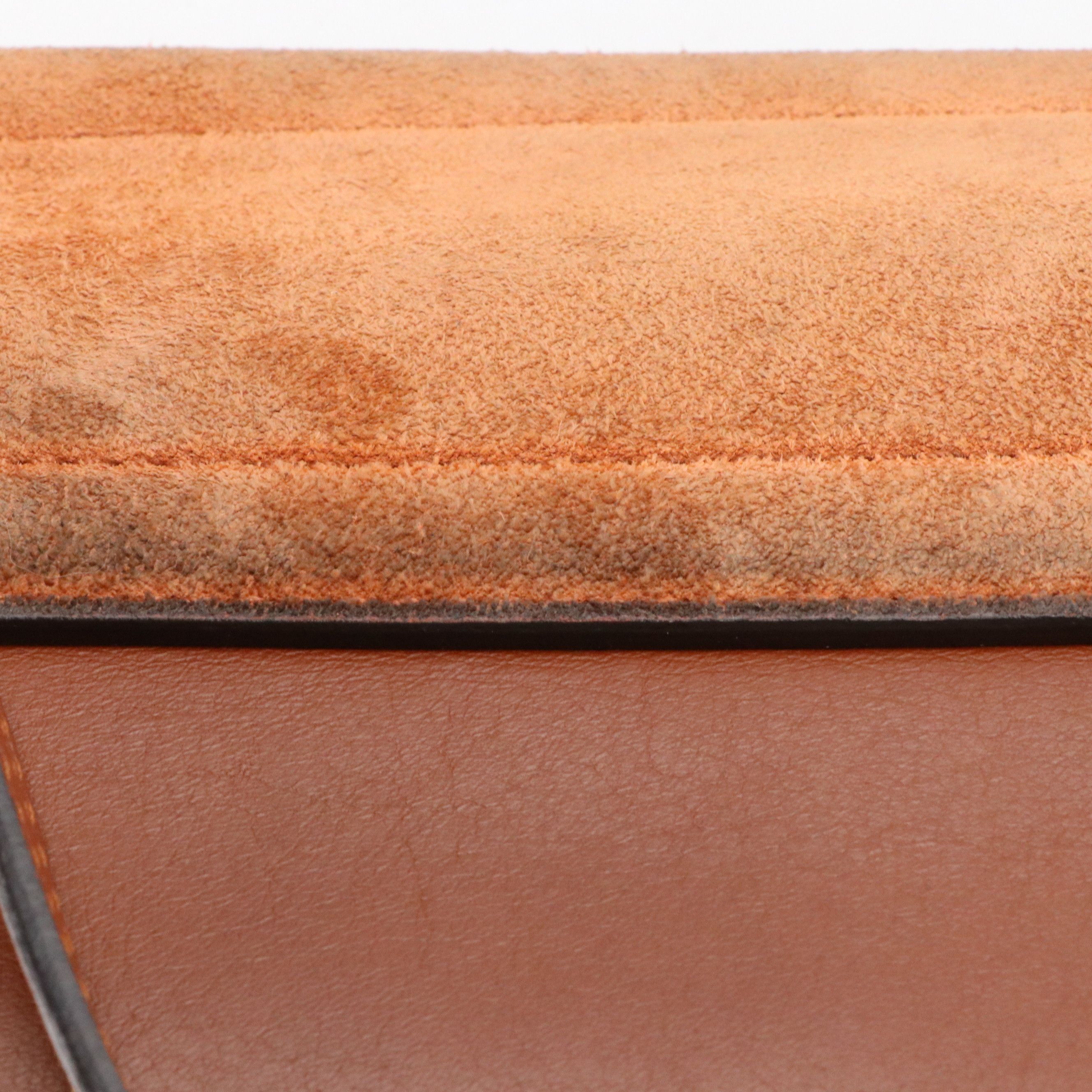 Chloé Large Faye Shoulder Bag in Tobacco Calfskin Leather and Suede