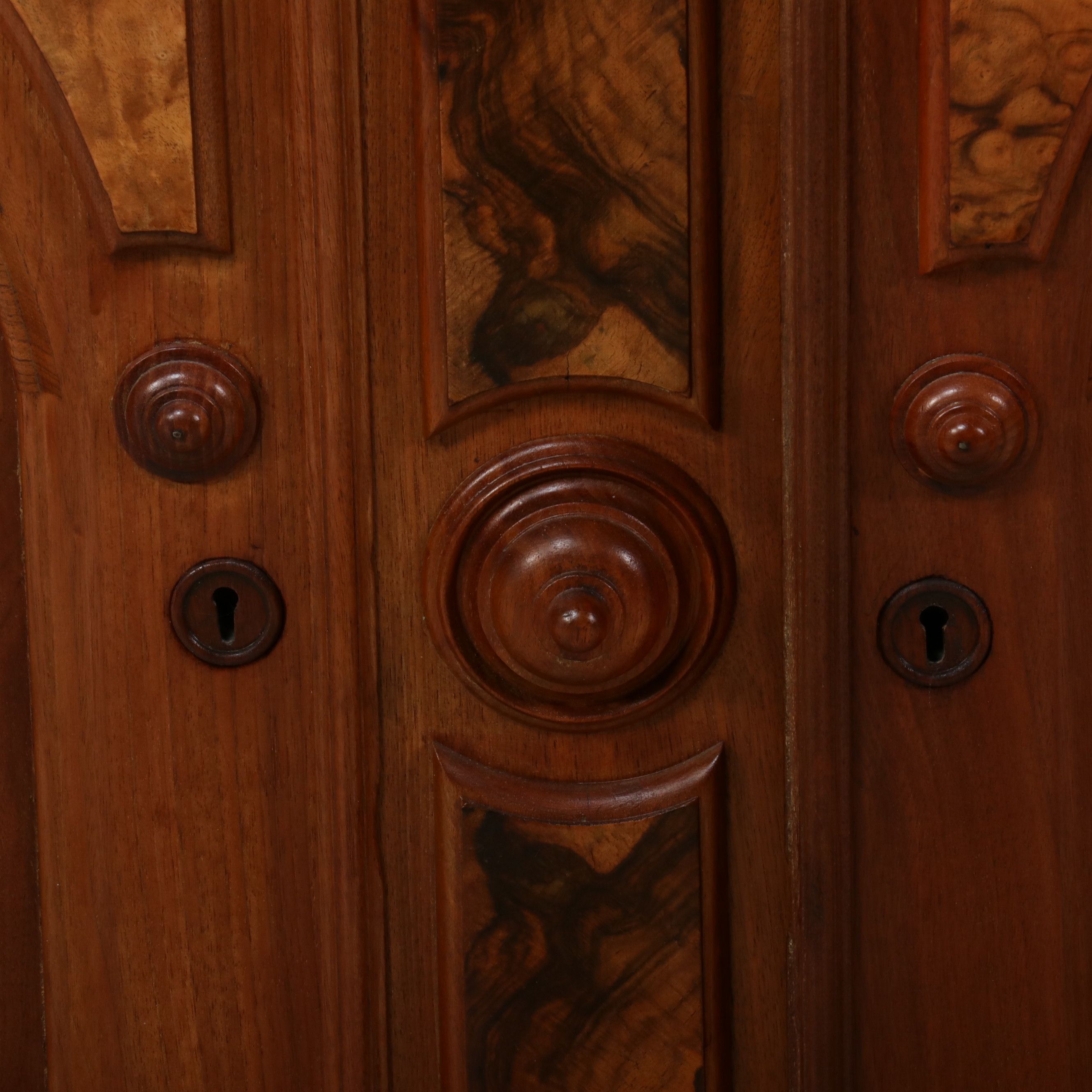 Eastlake Carved Walnut and Burled Buffet, Late 19th Century