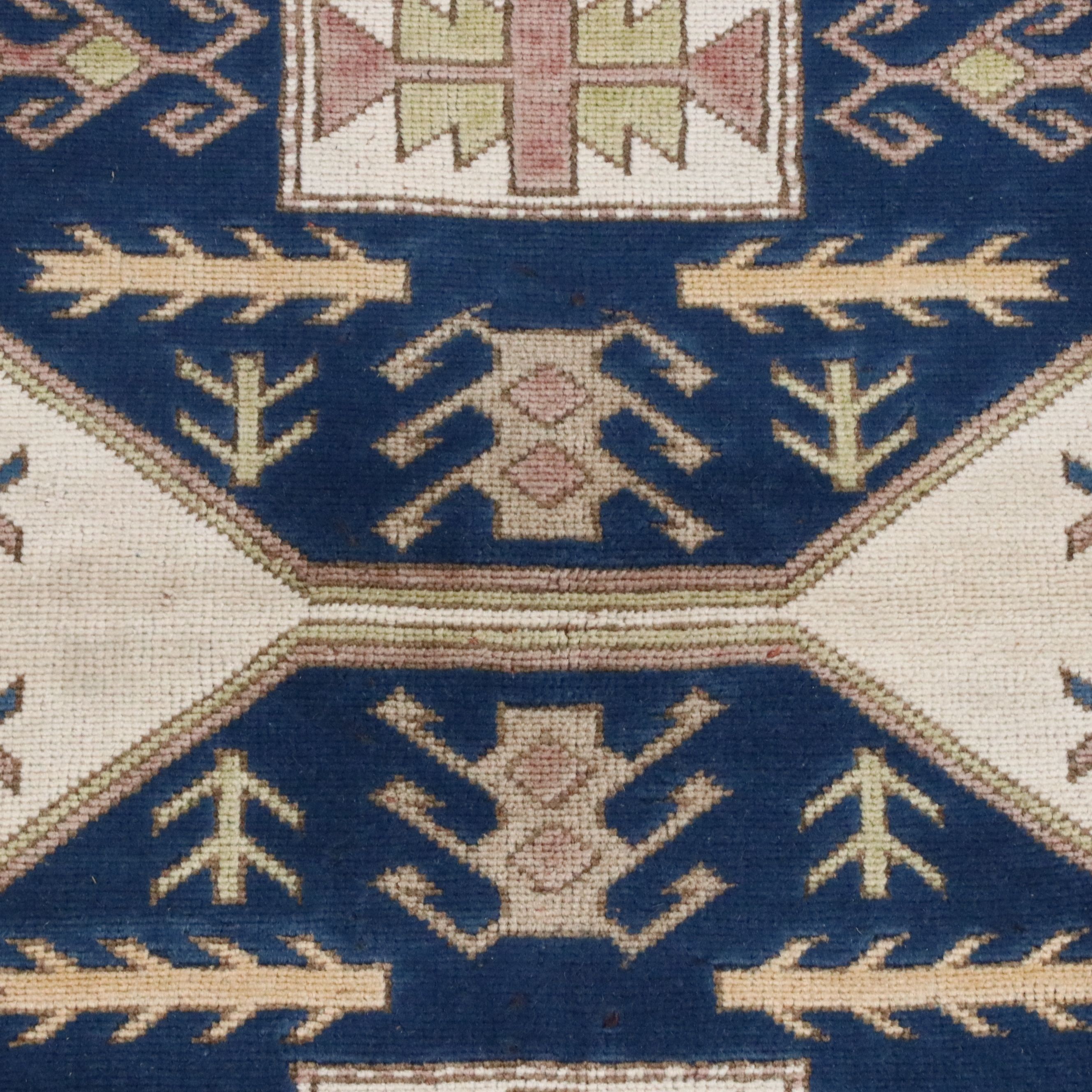 4'1 x 5'4 Hand-Knotted Caucasian Kazak Area Rug