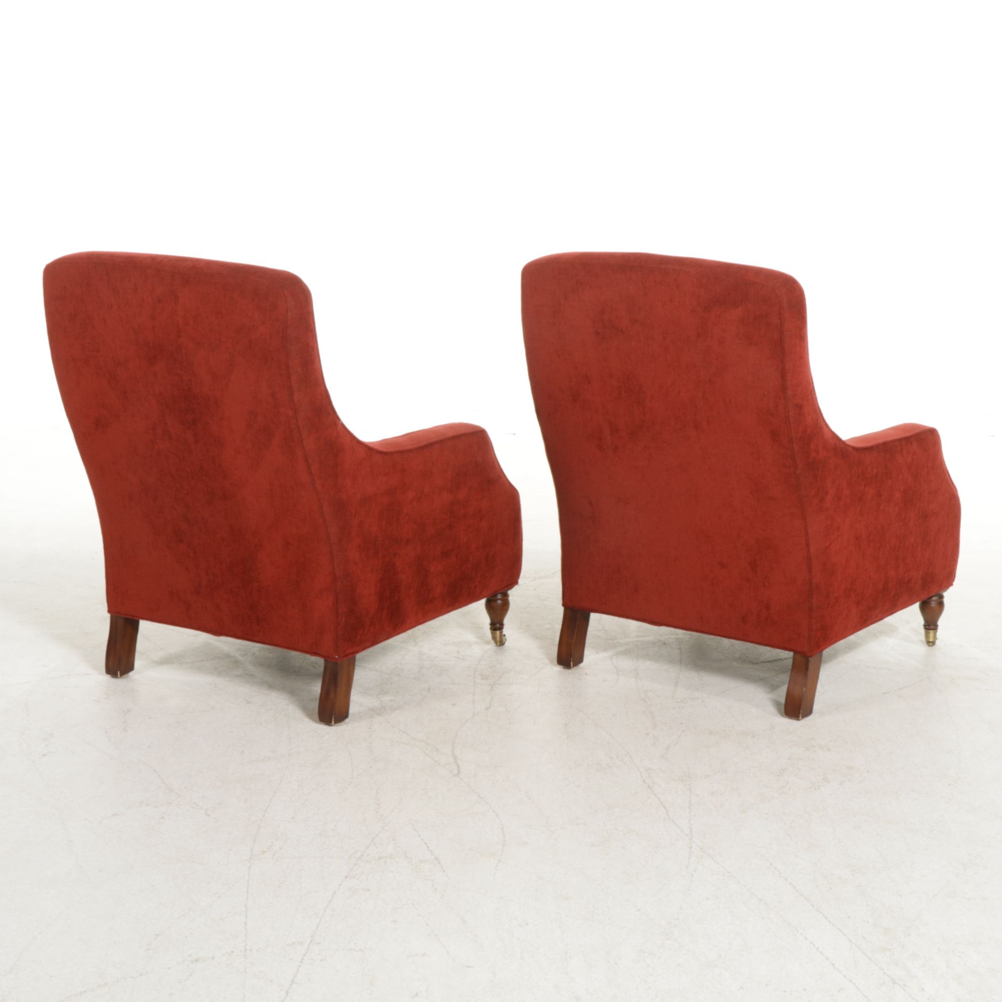 Pair of Vanguard Upholstered Armchairs, 21st Century