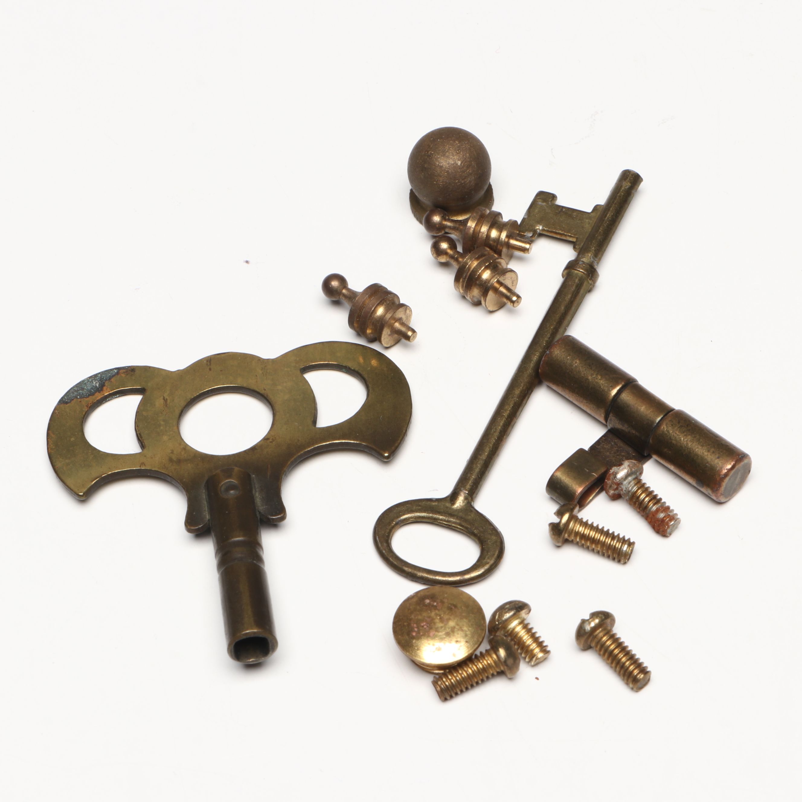 Oneida Silver Plate Child's Cup with Brass Lamp Finial, Keys and Hardware