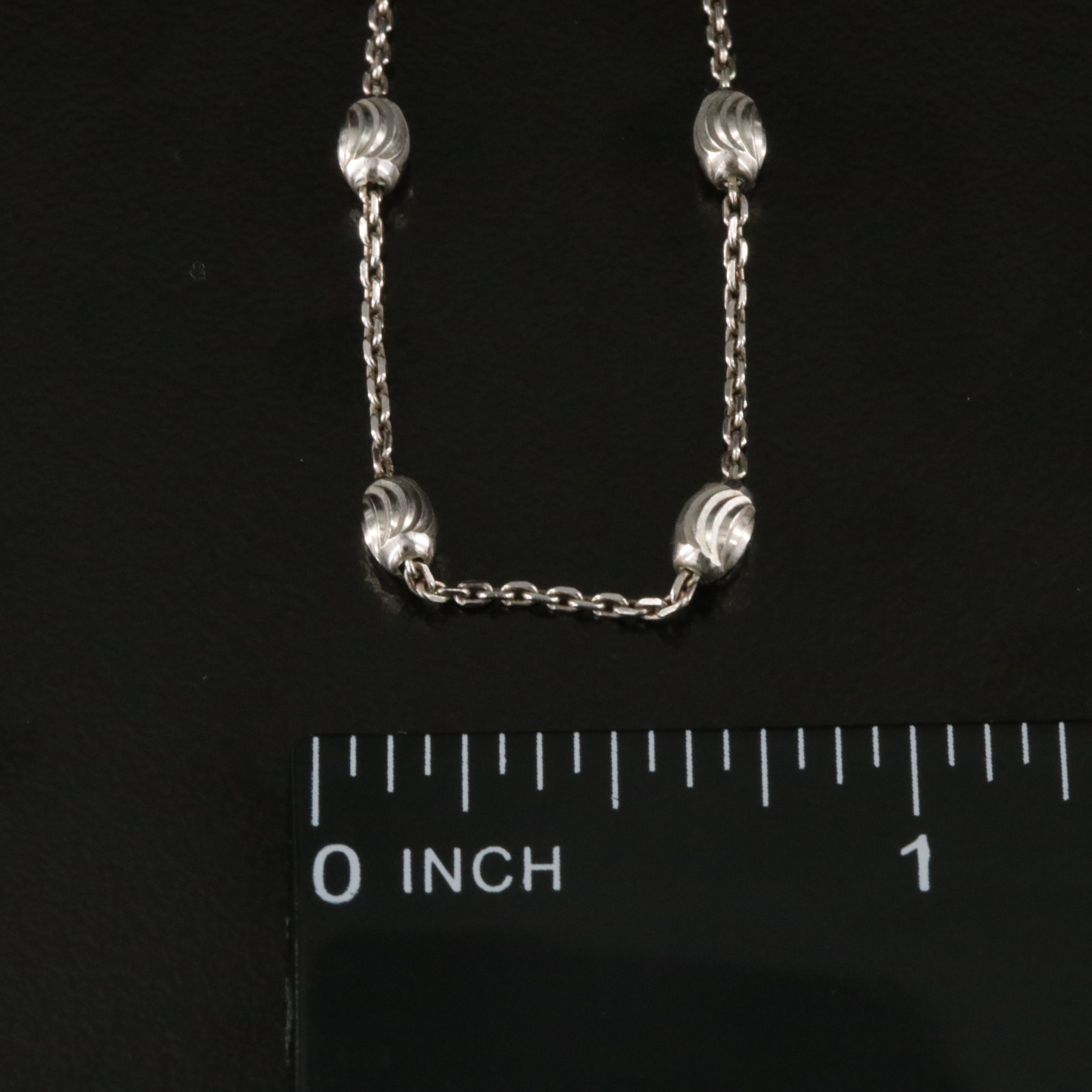 Sterling Featured in Black Spinel Bead and Station Necklace Trio