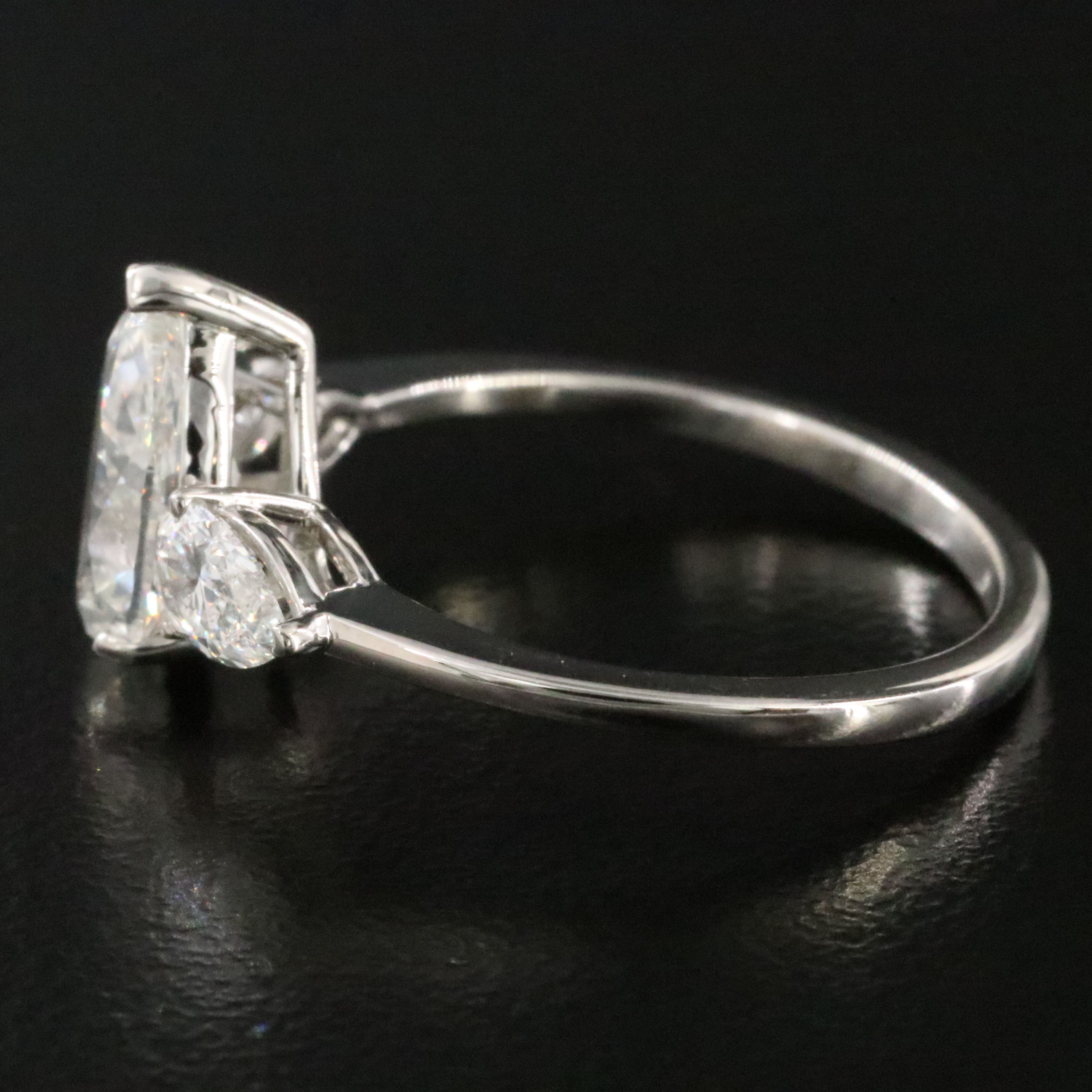 Platinum 1.98 CTW Diamond Ring with GIA Report