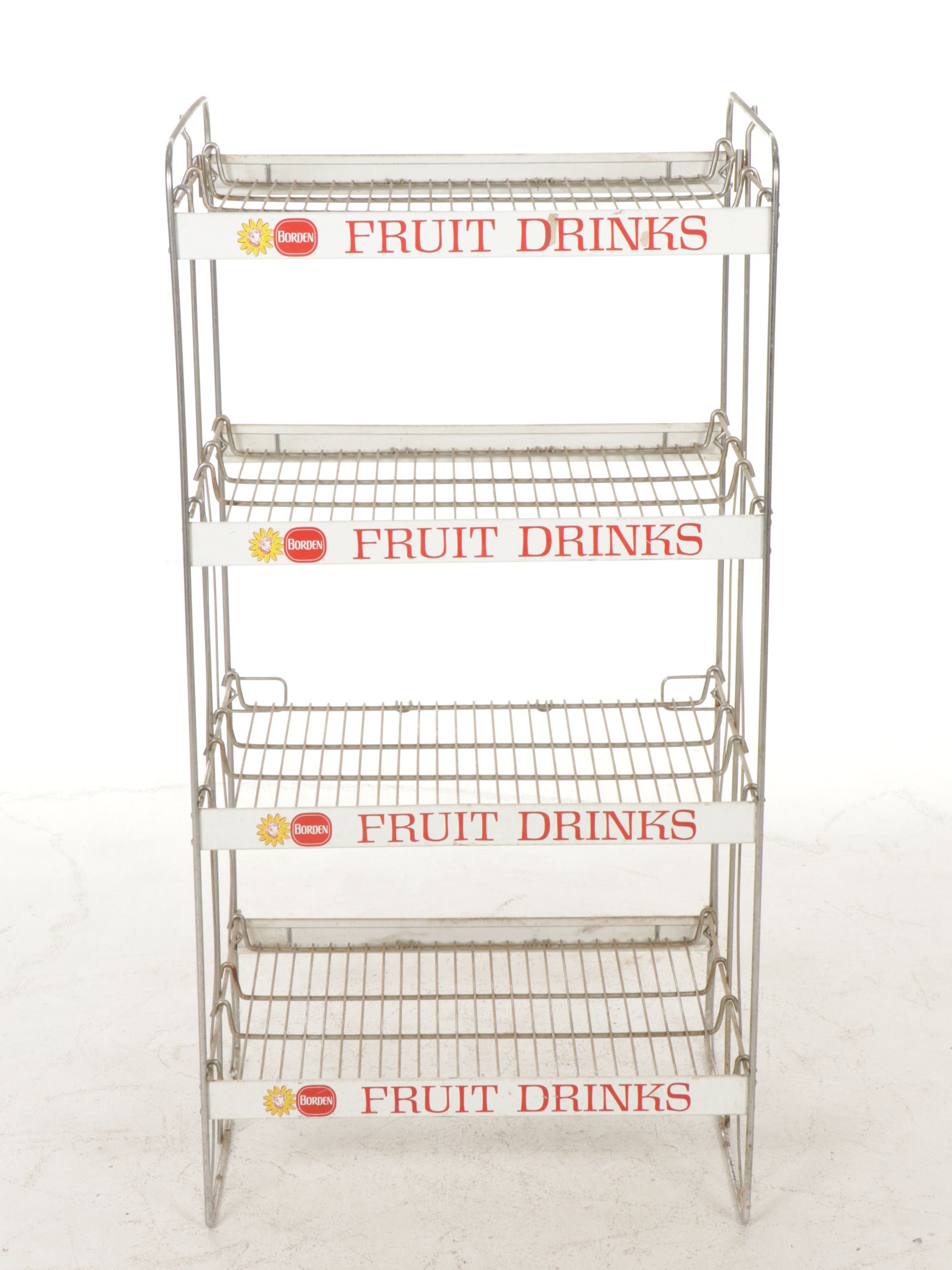 Borden Dairy Four Tier Metal Wire Rack