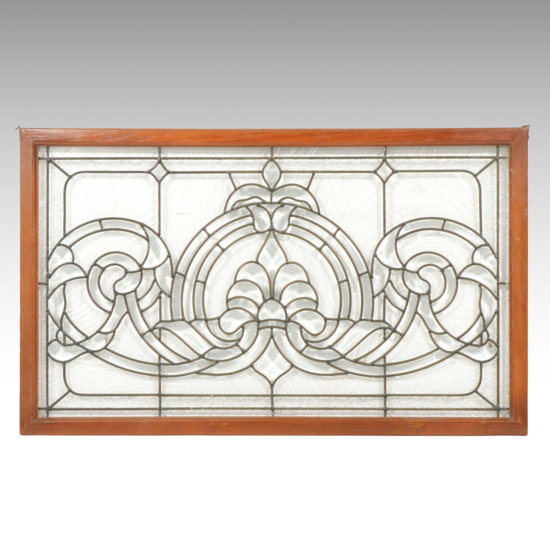 Victorian Style Leaded Glass Window Panel
