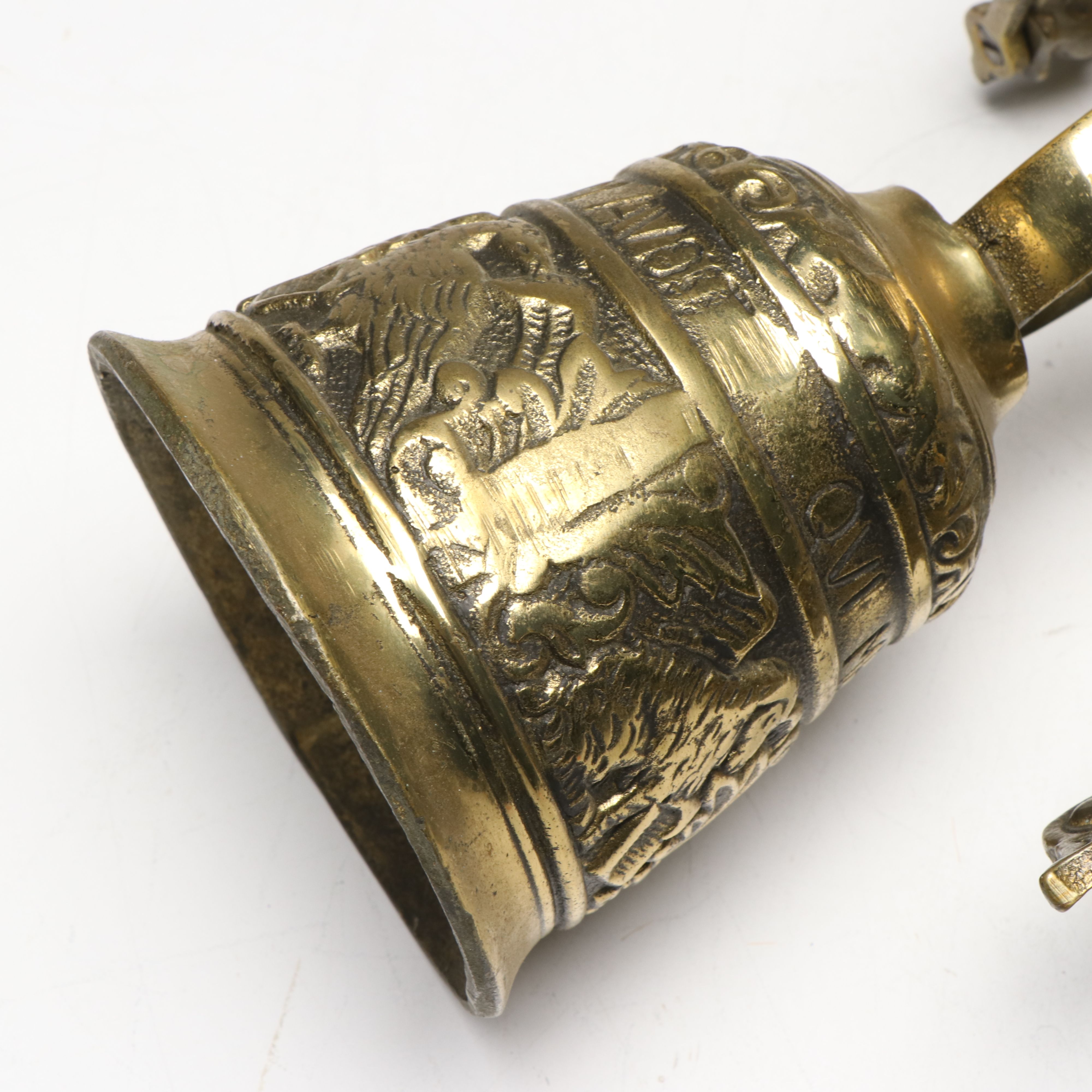 Gothic Style Cast Brass Monastery Bell