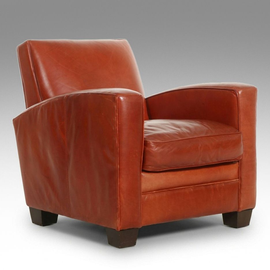 Bernhardt Modernist Leather Upholstered Armchair, 21st Century