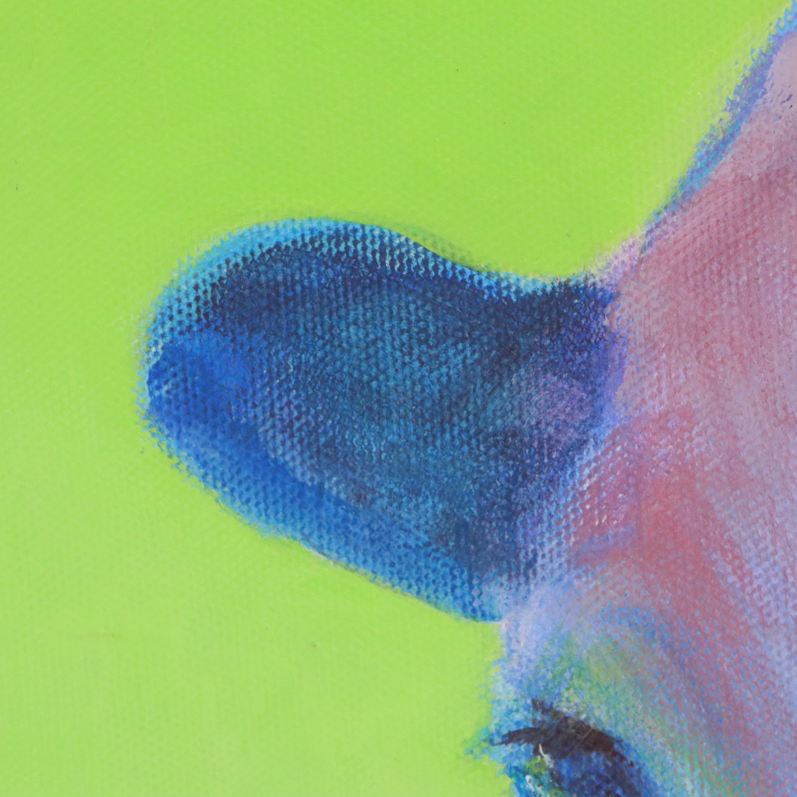 Carole Nastars Oil Painting "Blue Moo'd," 21st century