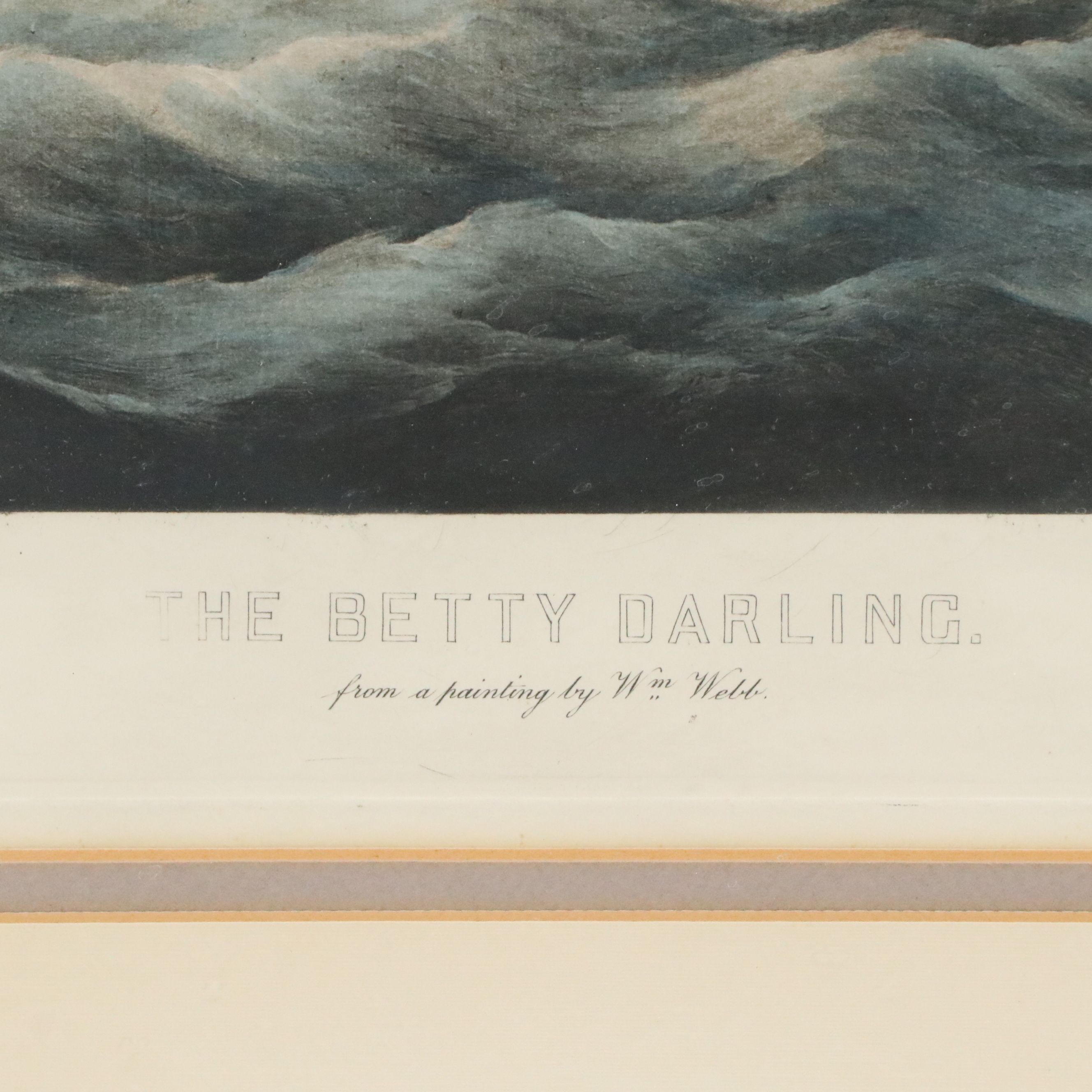 Nautical Restrike Engraving After William Webb "The Betty Darling," 1926