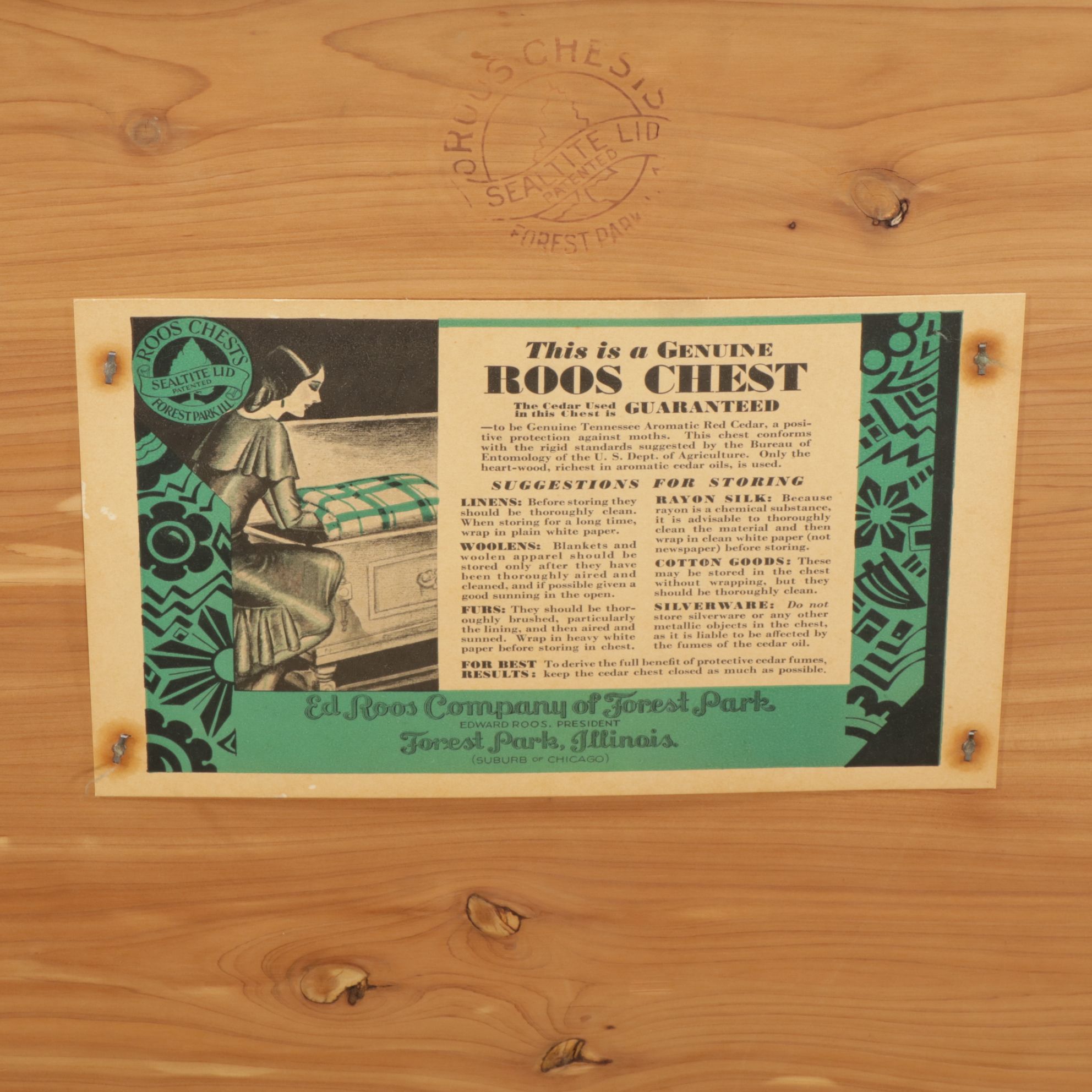 Ed Roos Spanish Revival Cedar-Lined Blanket Chest, Mid-20th Century