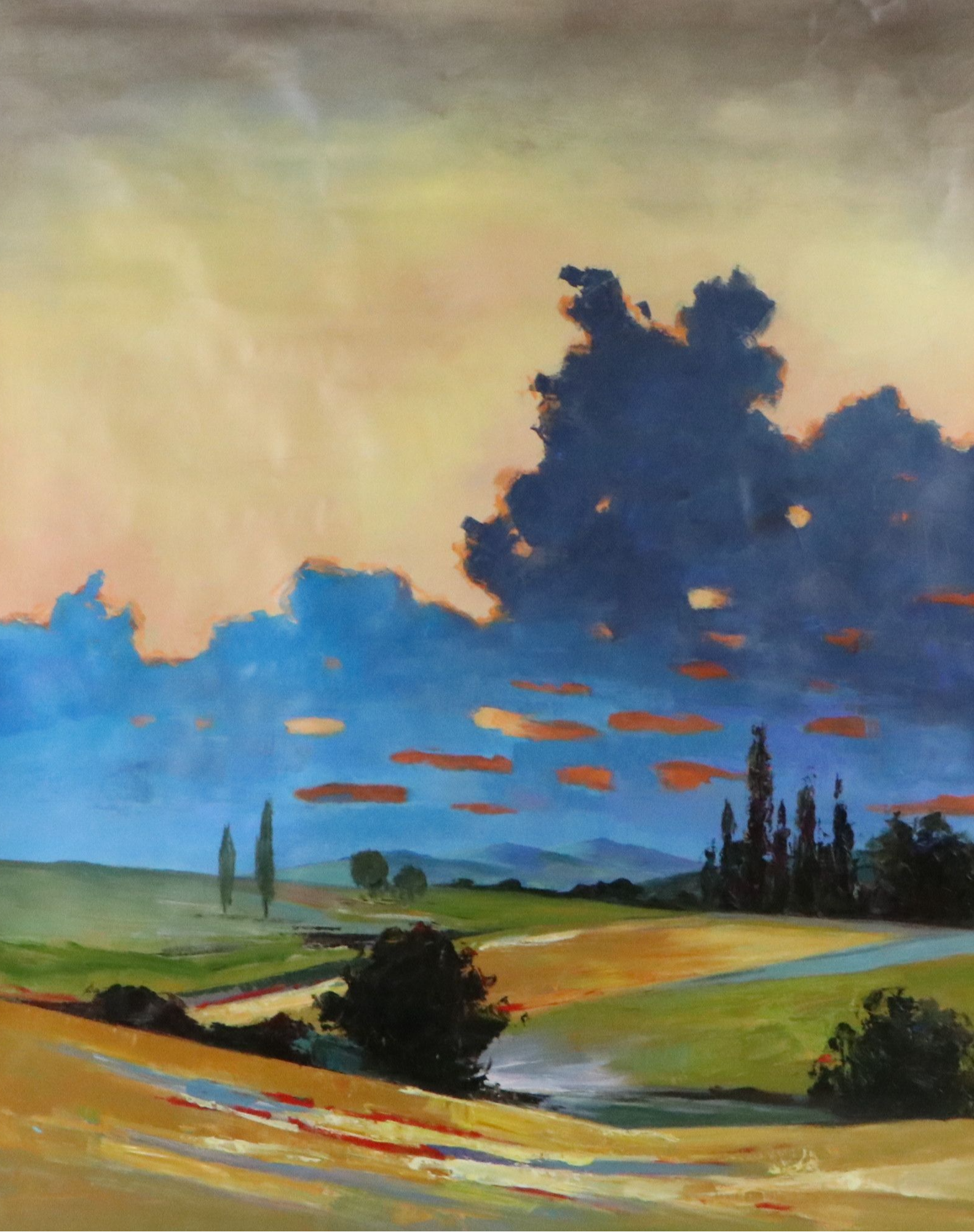 Xie Unstretched Oil Painting "Majestic Vision," Circa 2026