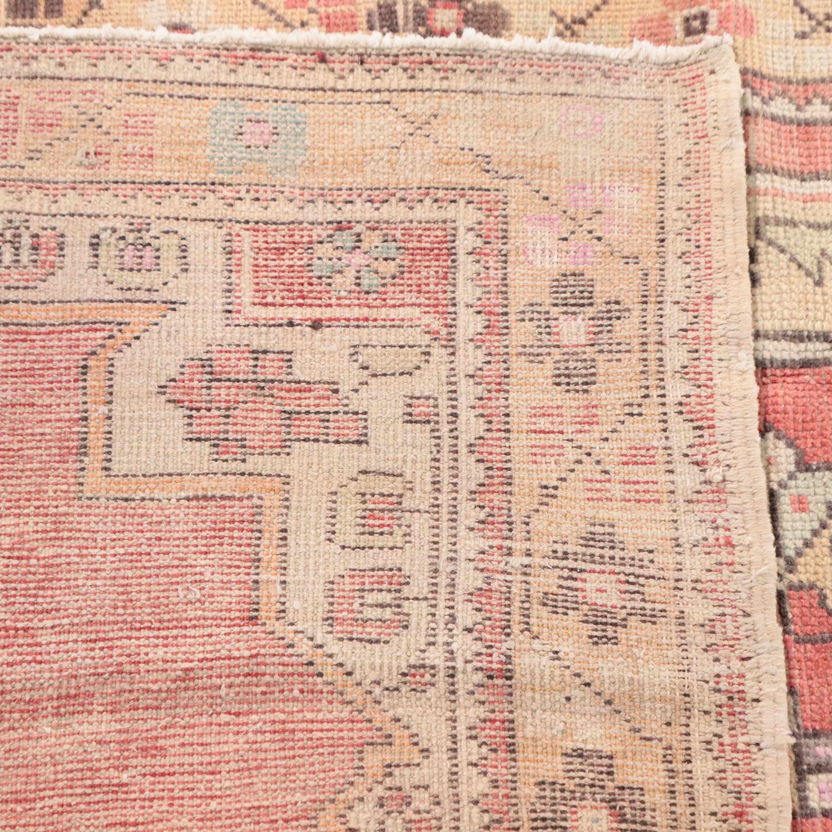 4'4 x 8' Hand-Knotted Turkish Bergama Area Rug
