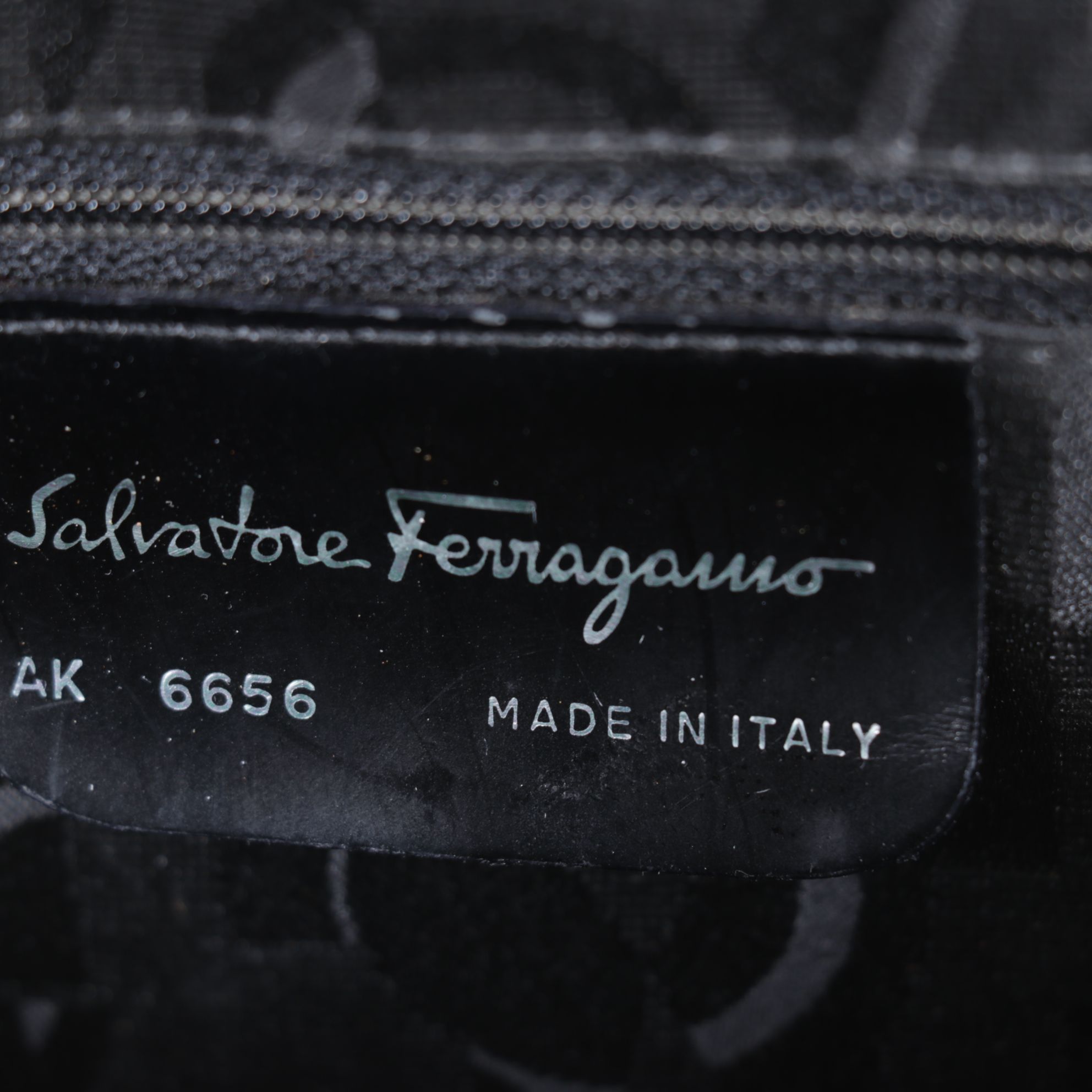 Salvatore Ferragamo Two-Way Top Handle Bag in Black Leather