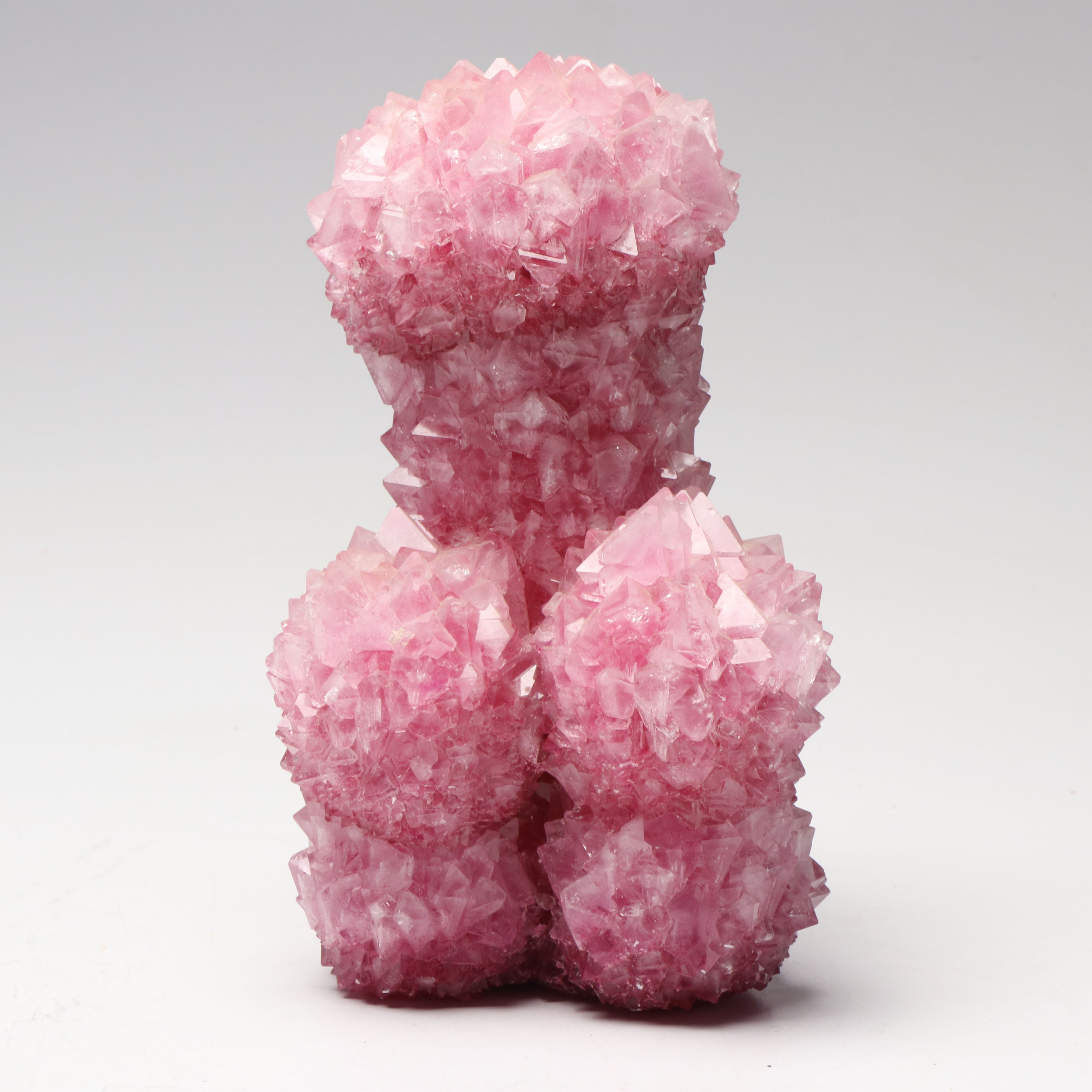 Hanging Monastery China Pink Salt Crystal with Geodes